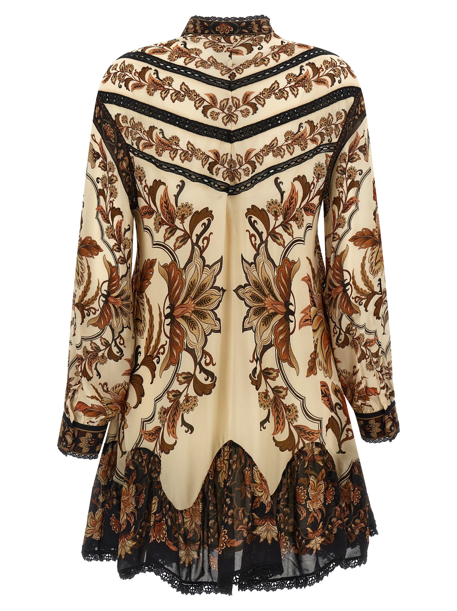 FARM RIO Beige Viscose Short Dress