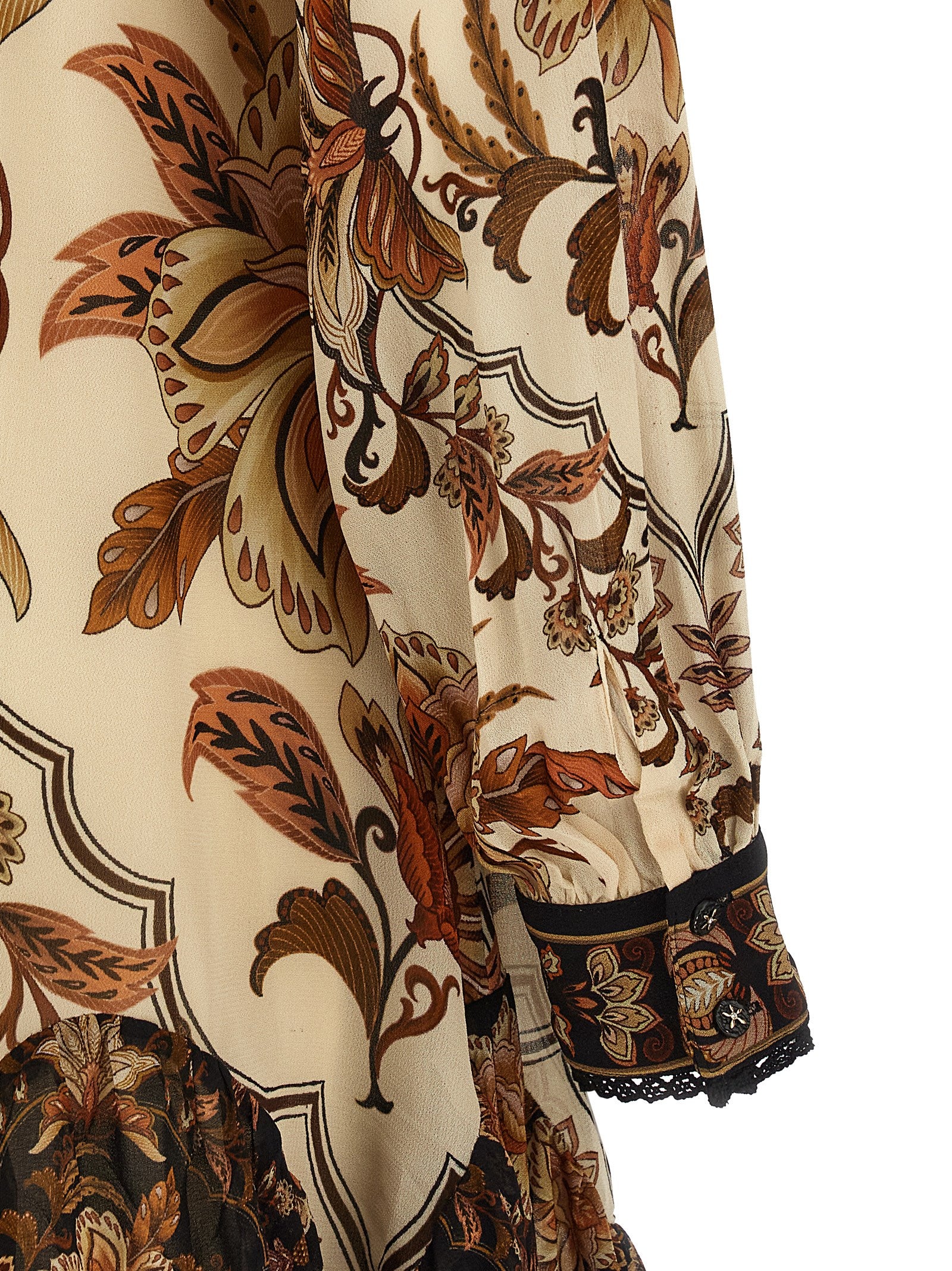 FARM RIO Beige Viscose Short Dress