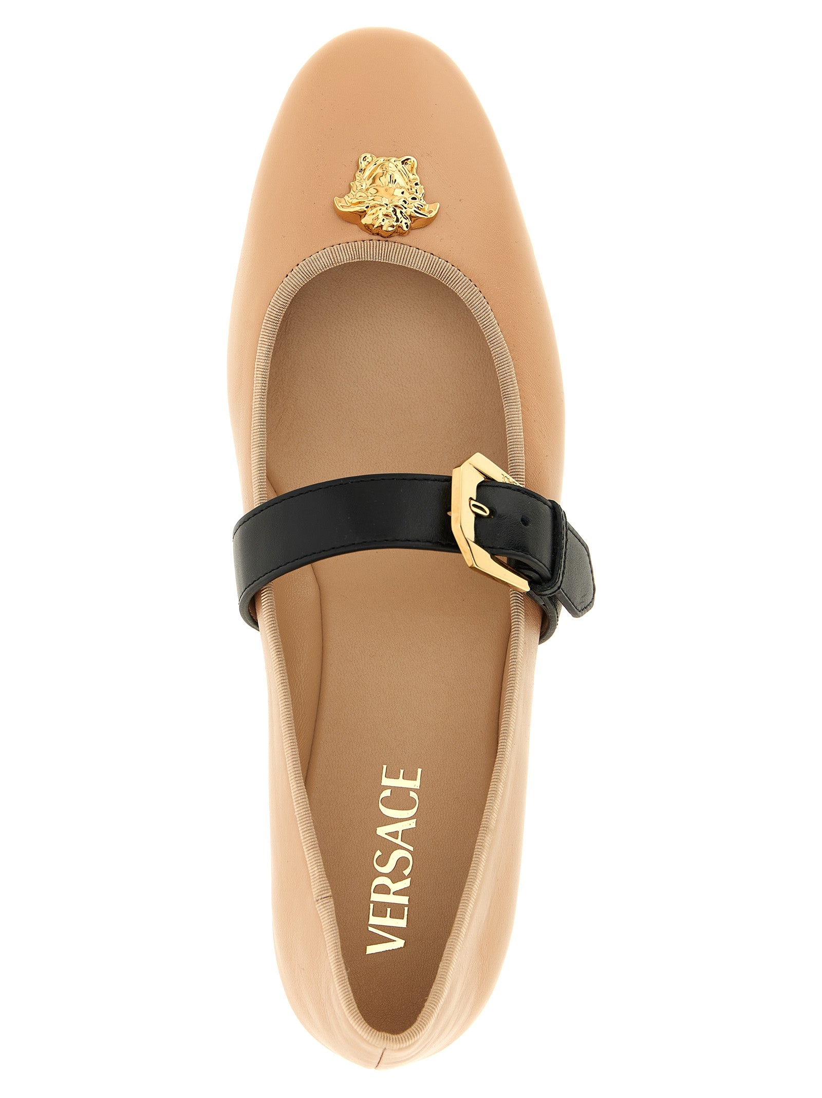 Versace Multicolor Lamb Leather Ballet Flats