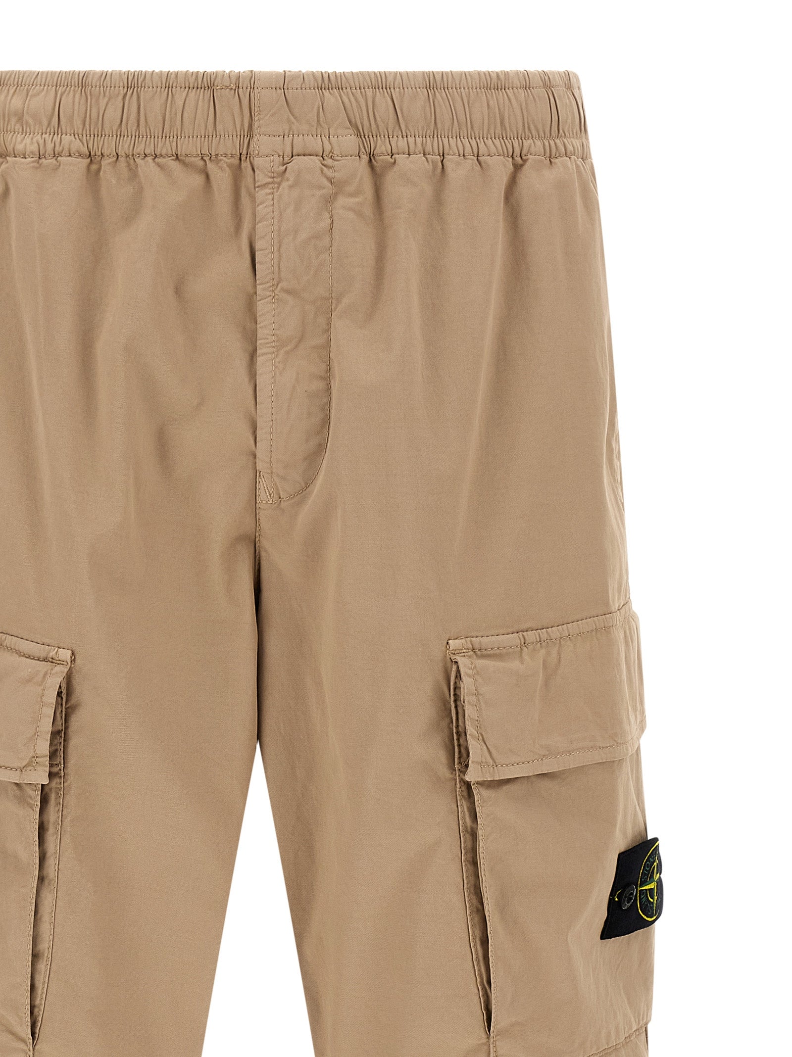 Stone Island Beige Cotton Cargo Pants