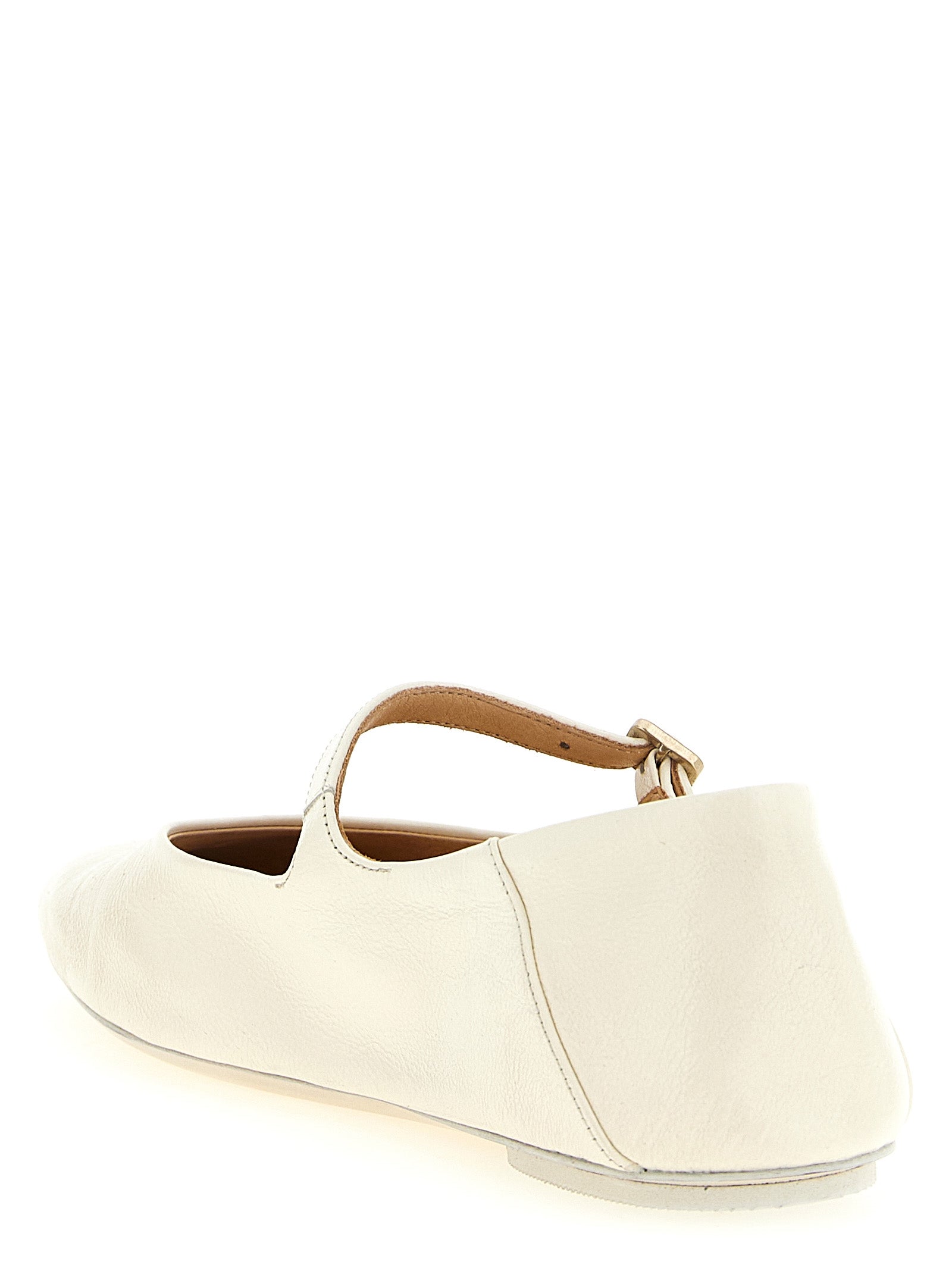 Marsell Beige Calfskin Ballet Flats