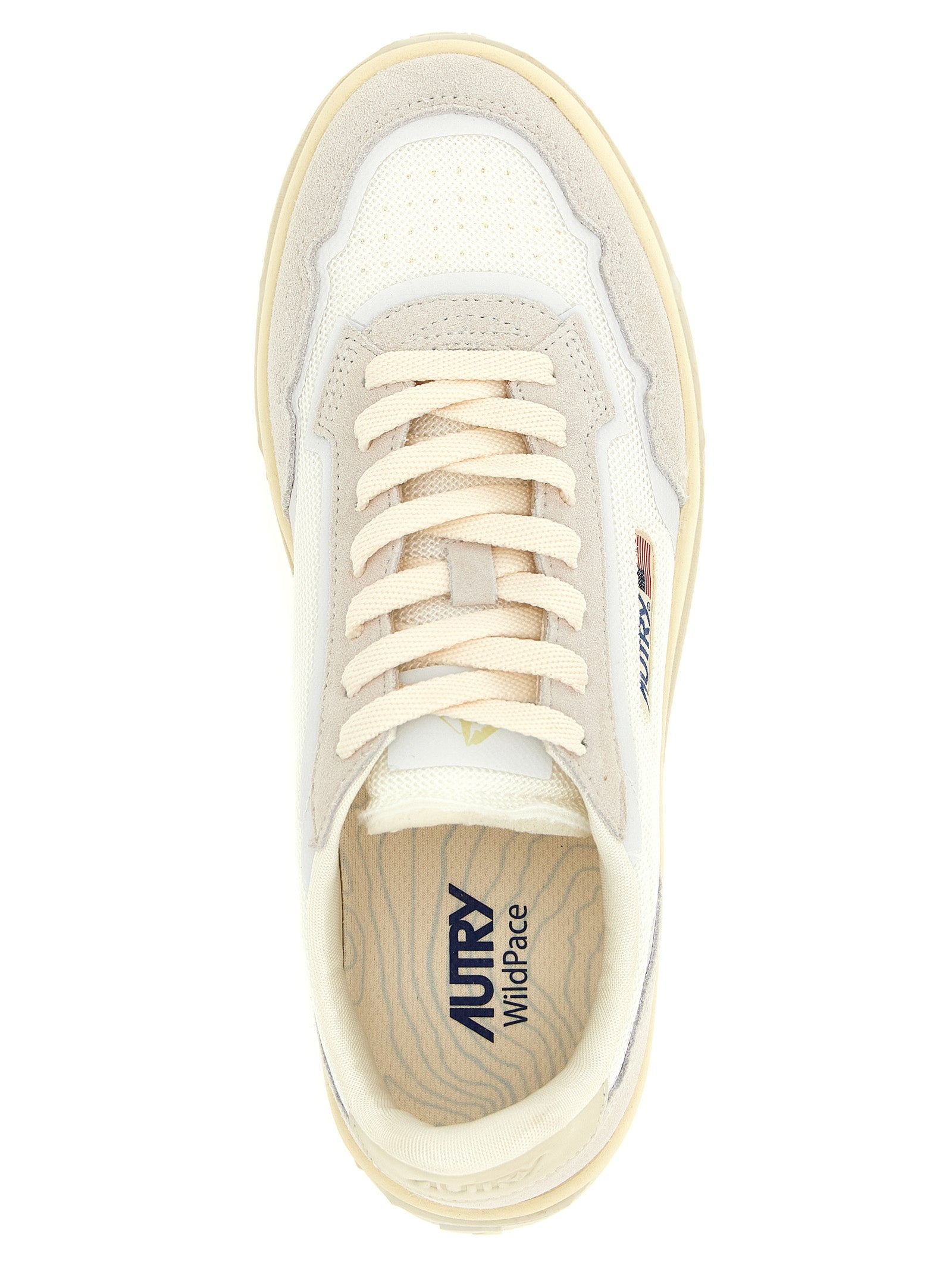 Autry Gray Cotton Low Top Sneakers