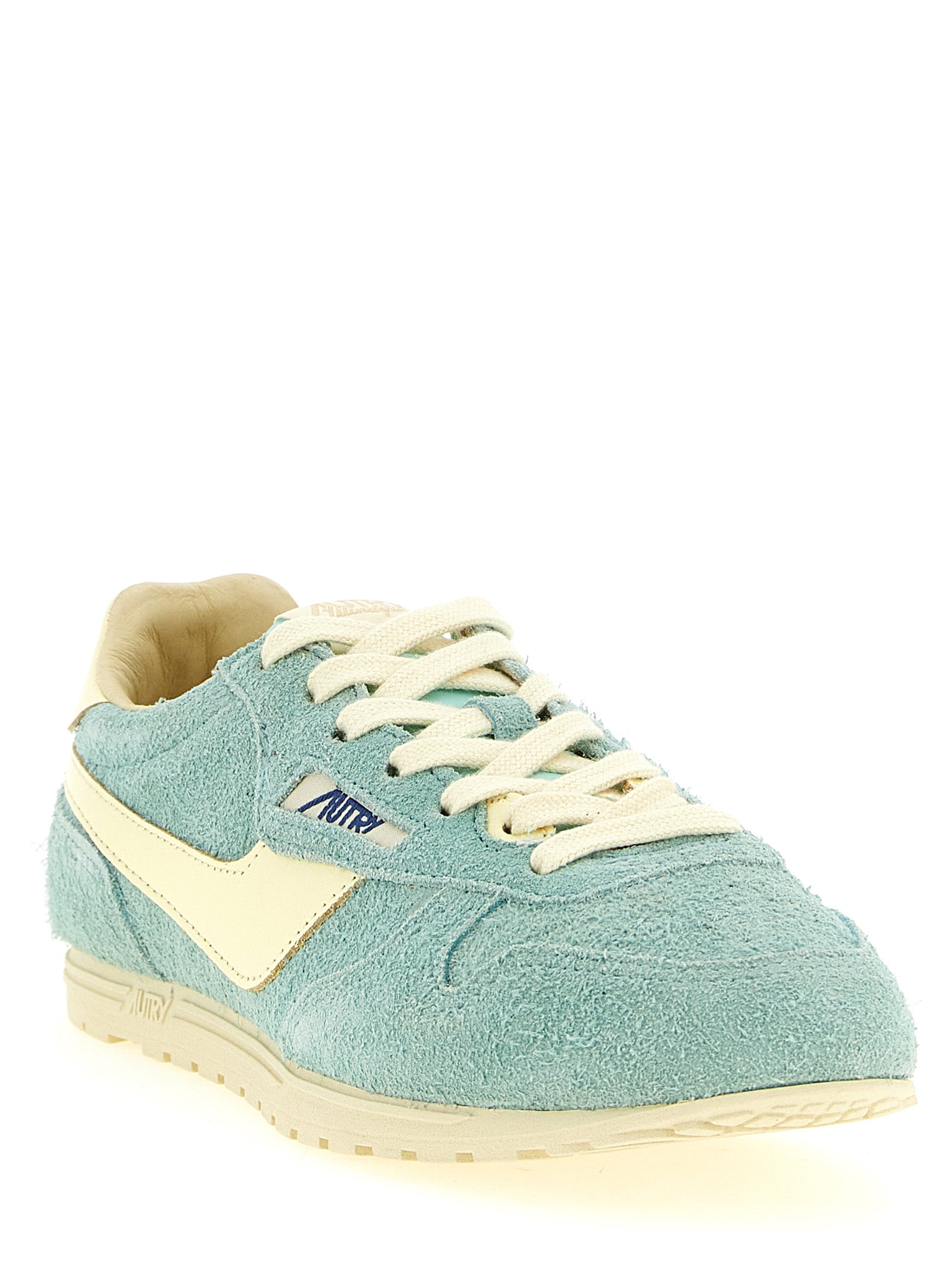Autry Blue Cowhide Low Top Sneakers