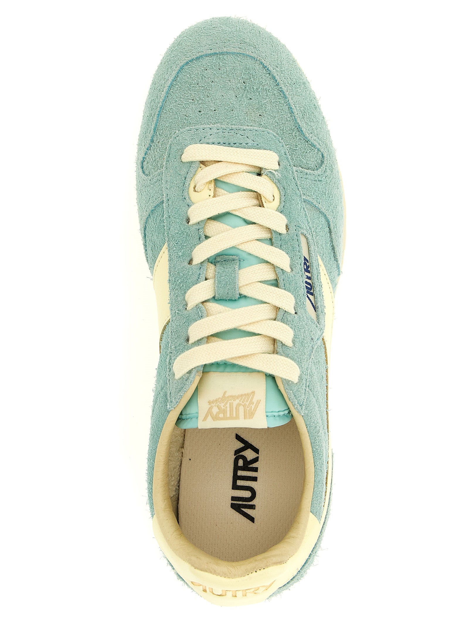 Autry Blue Cowhide Low Top Sneakers