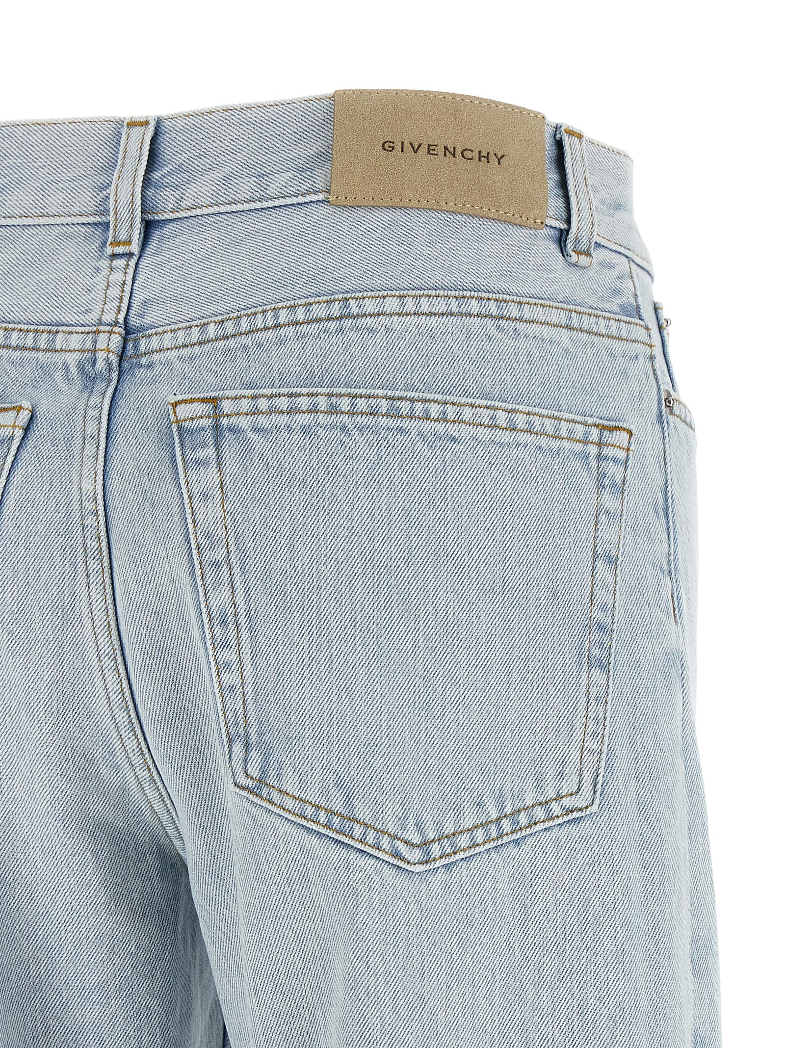 Givenchy Blue Cotton Straight-Leg Jeans