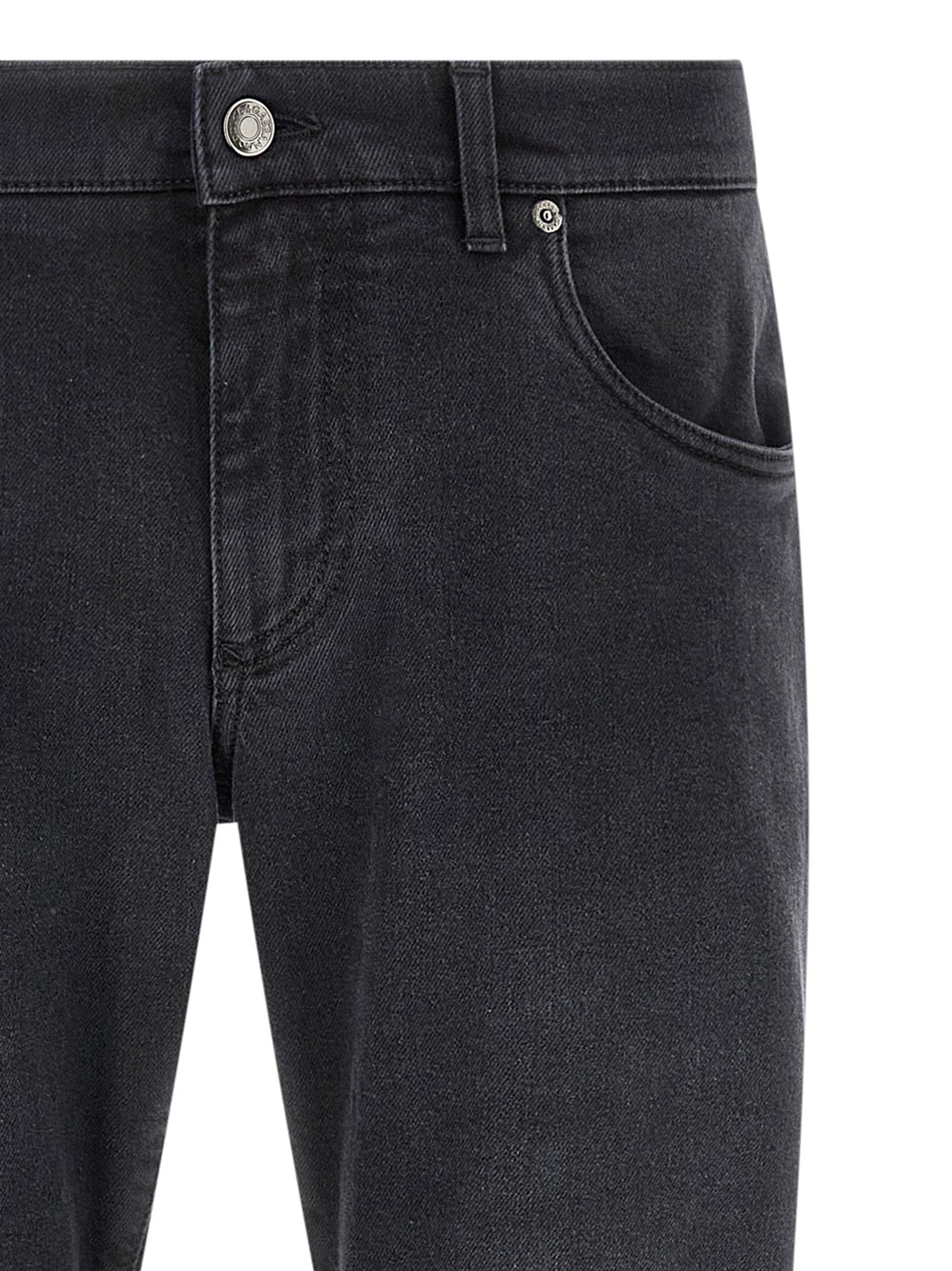 Dolce & Gabbana Black Cotton Straight-Leg Jeans