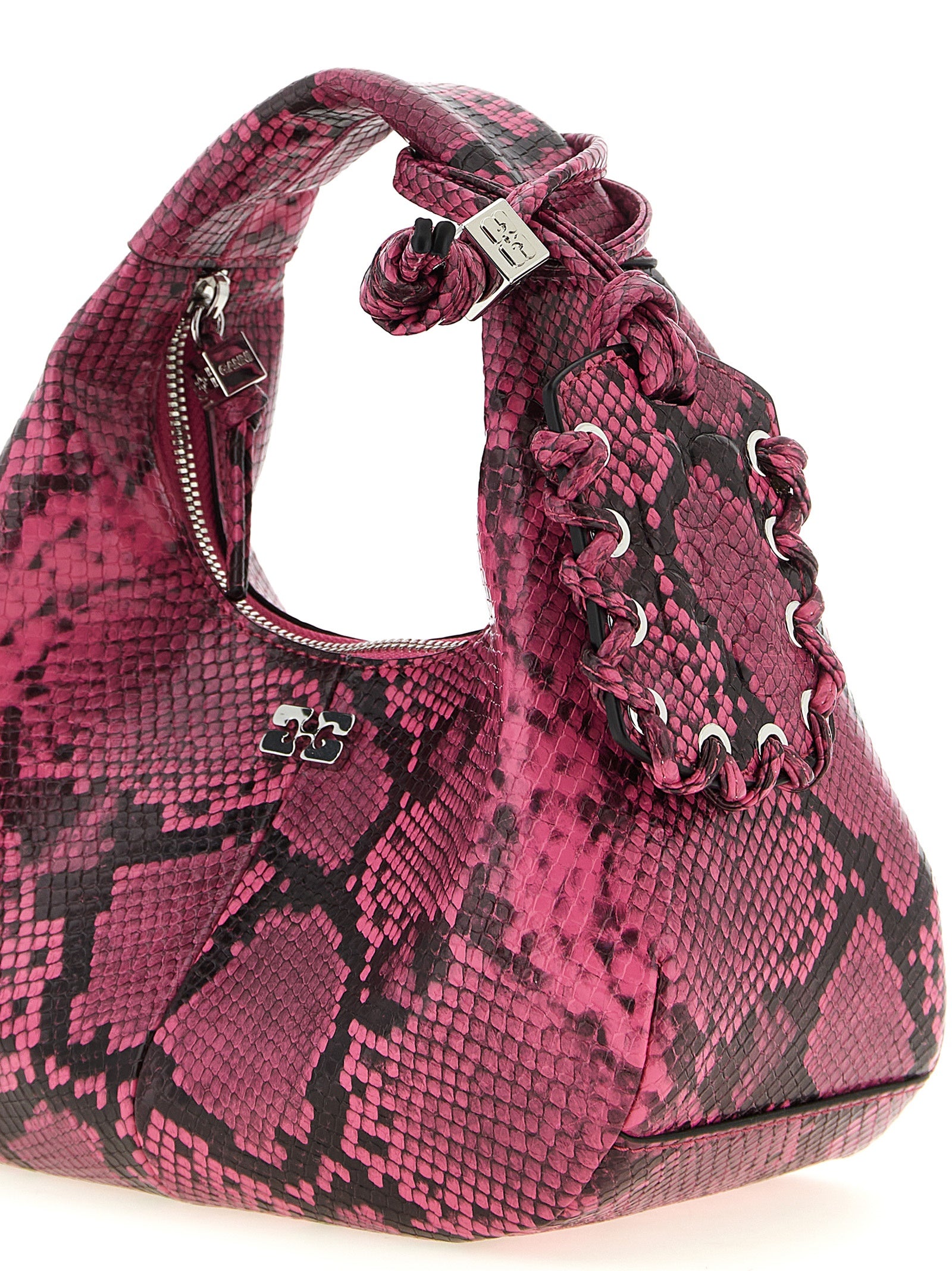 Ganni Fuchsia Recycled Polyester Handbag