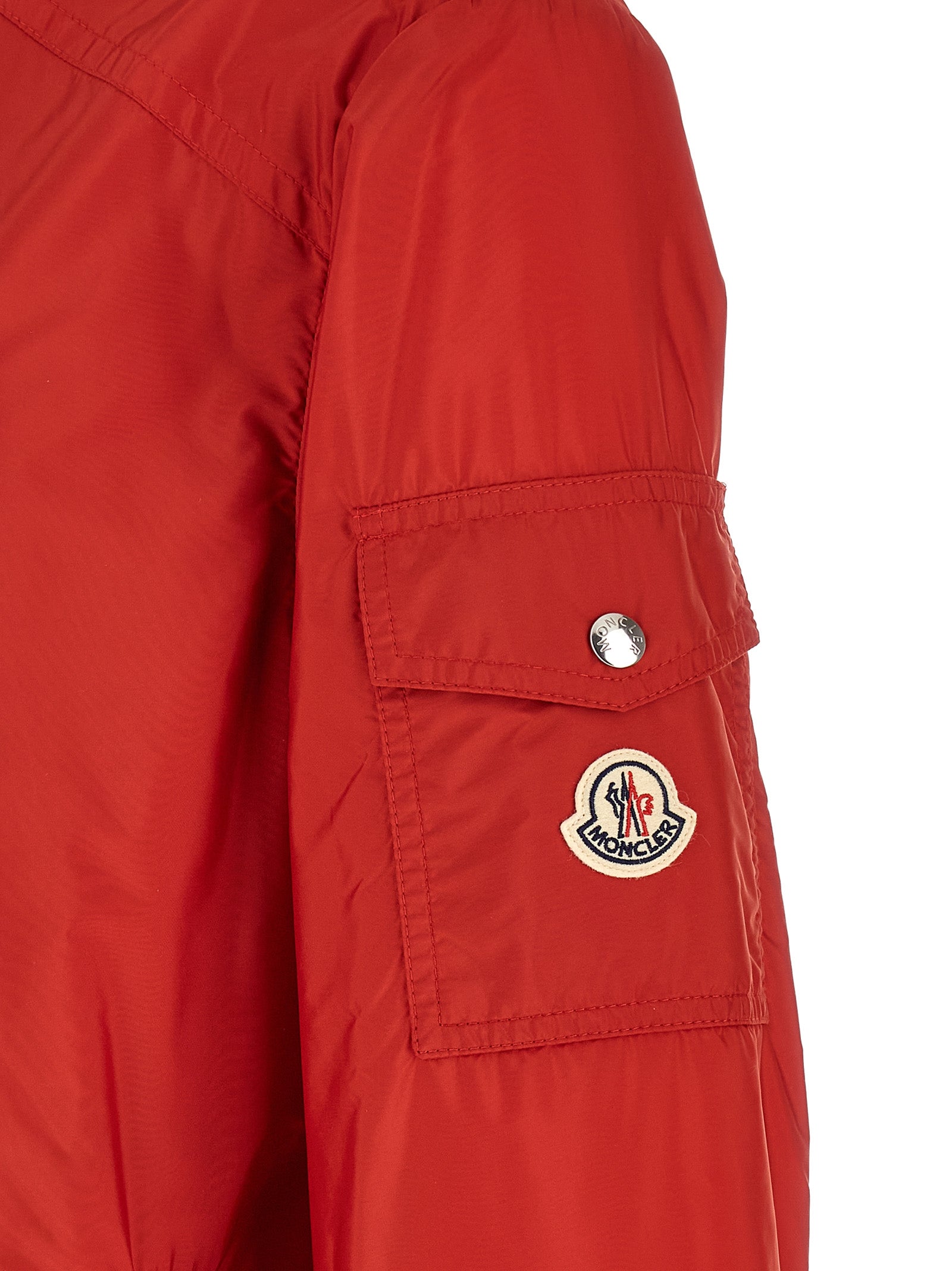 Moncler Red Polyamide Shell Jacket