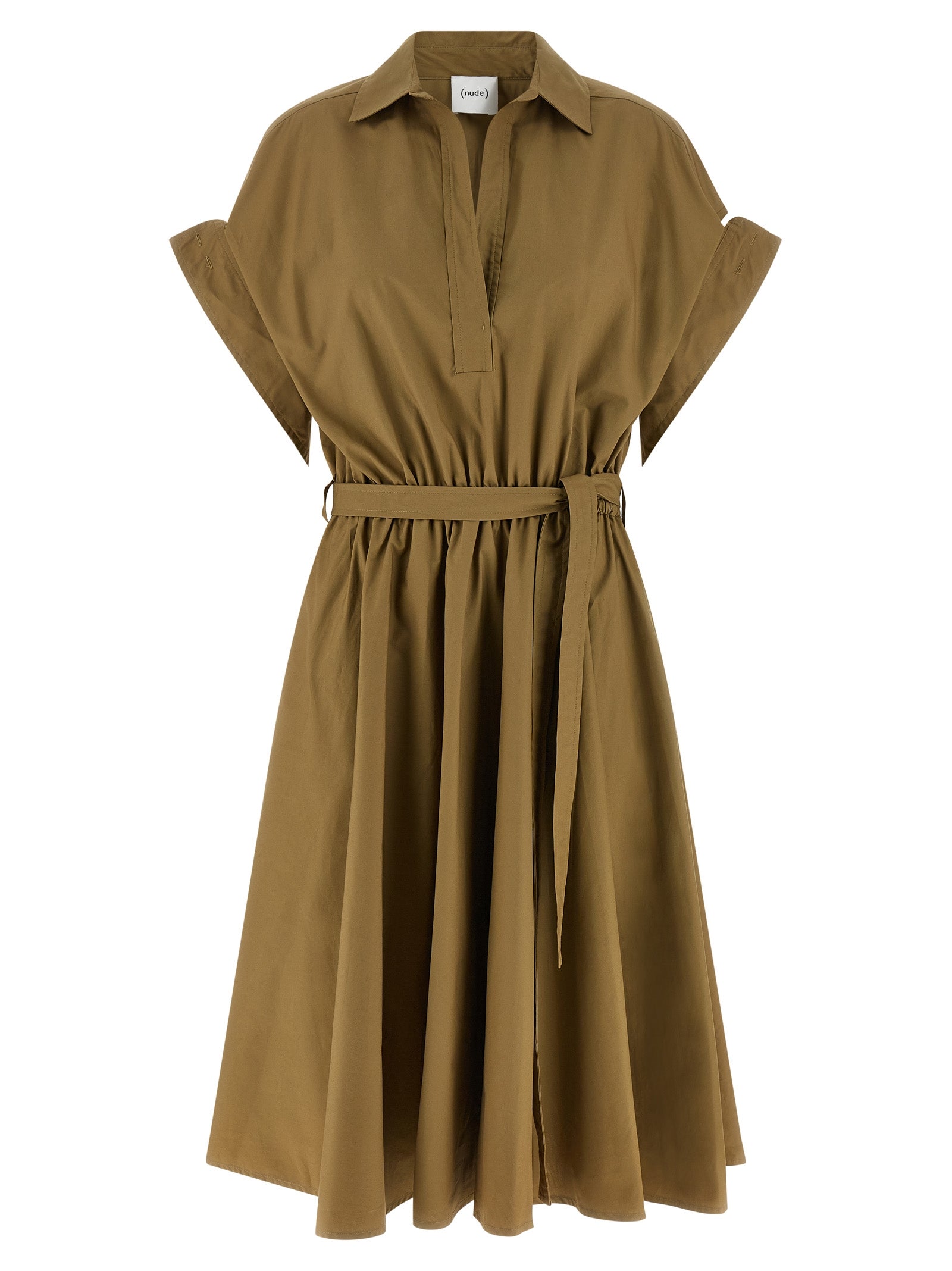 NUDE Bicolor Cotton Midi Dress