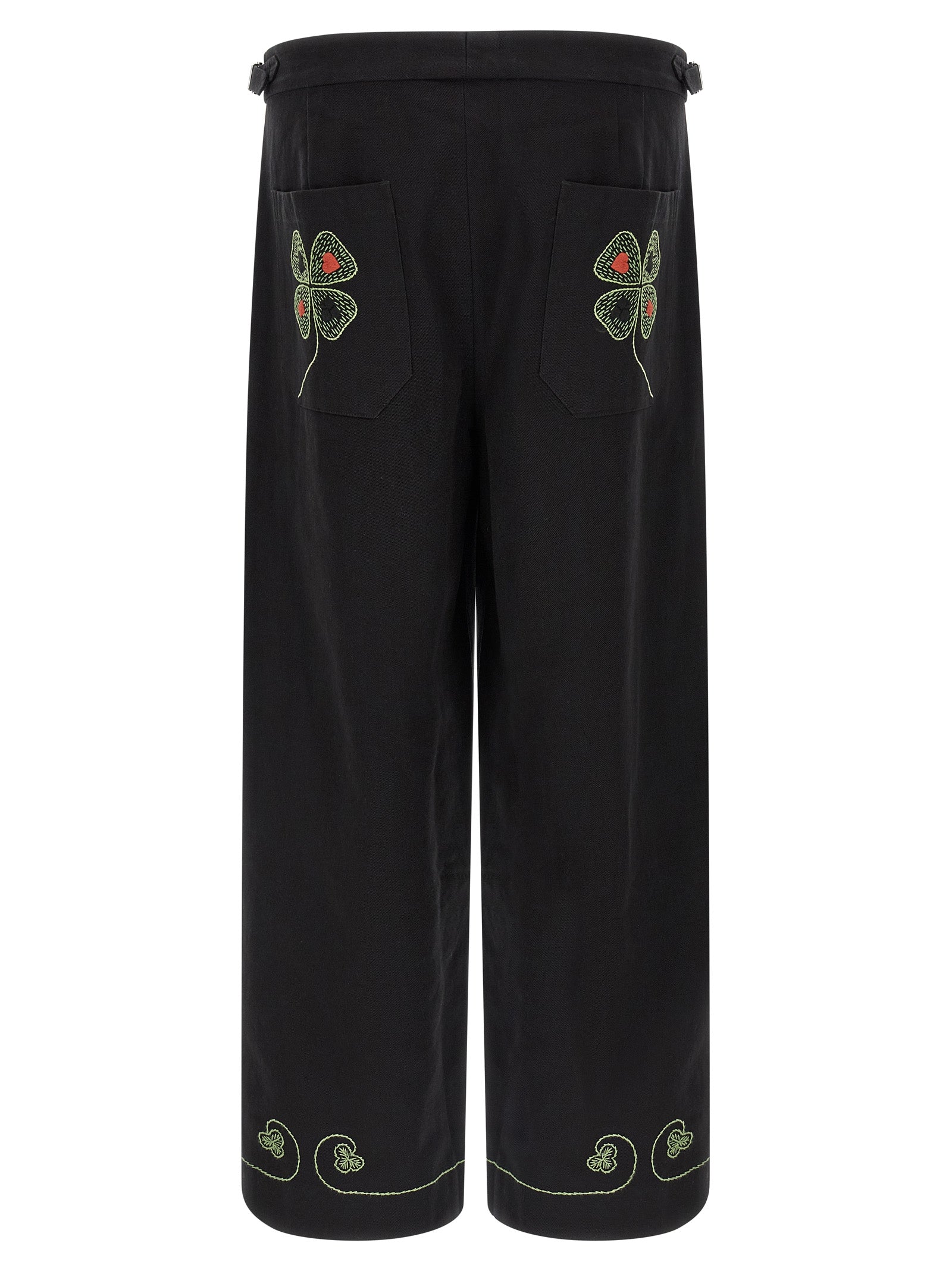 BODE Black Cotton Casual Pants