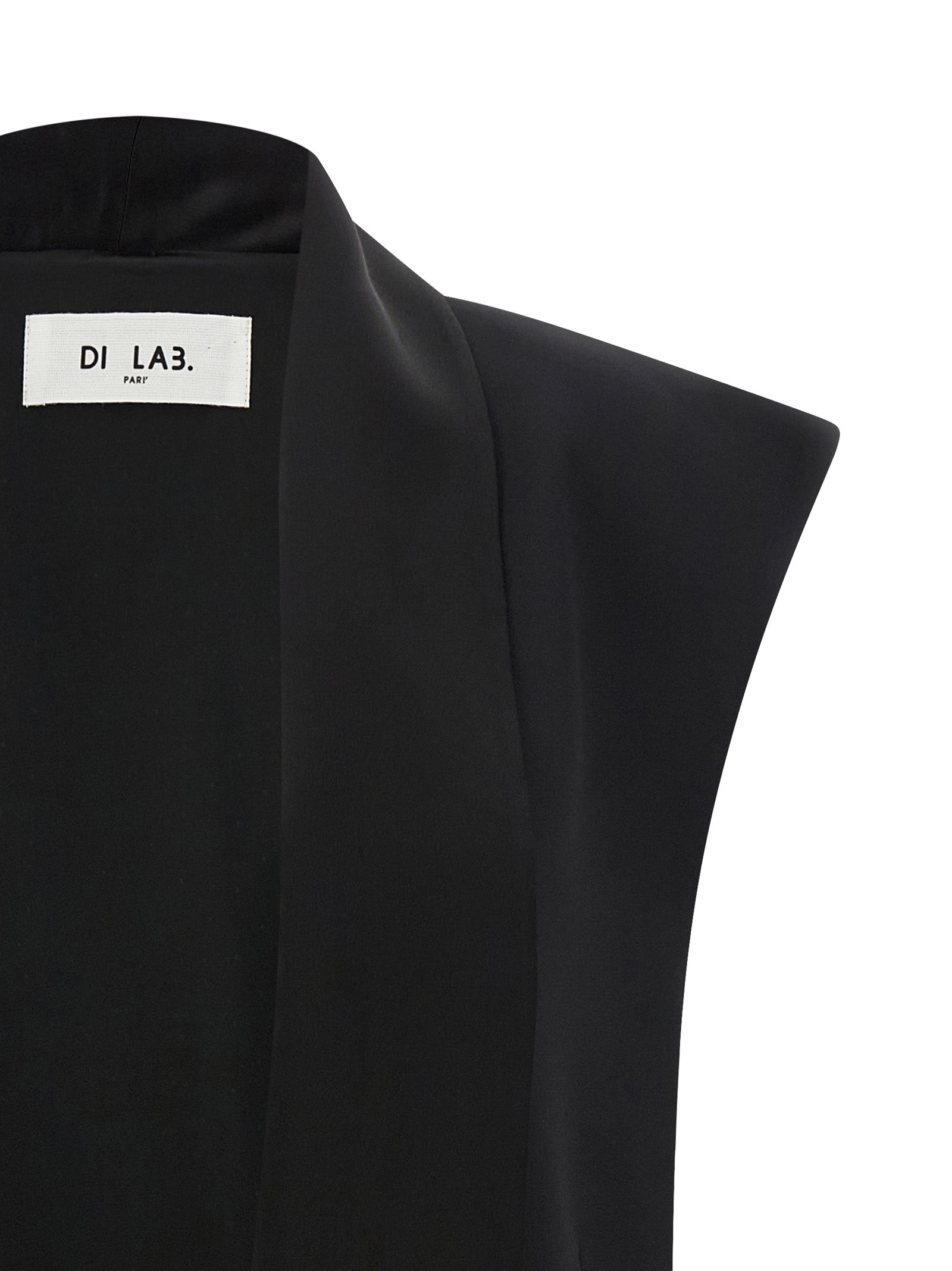 DI.LA3 PARI' Black Viscose Sleeveless Jacket
