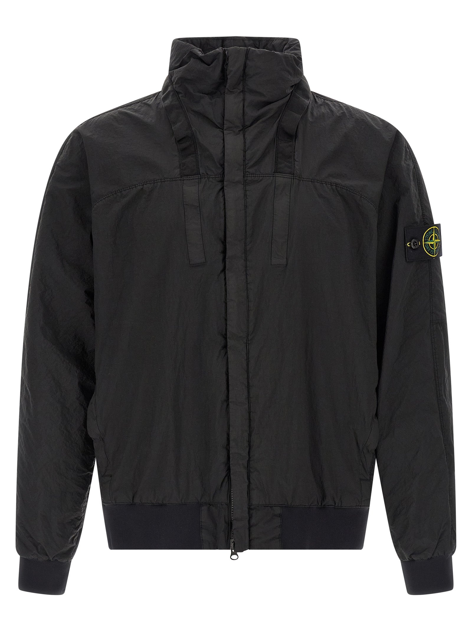 Stone Island Black Polyamide Bomber