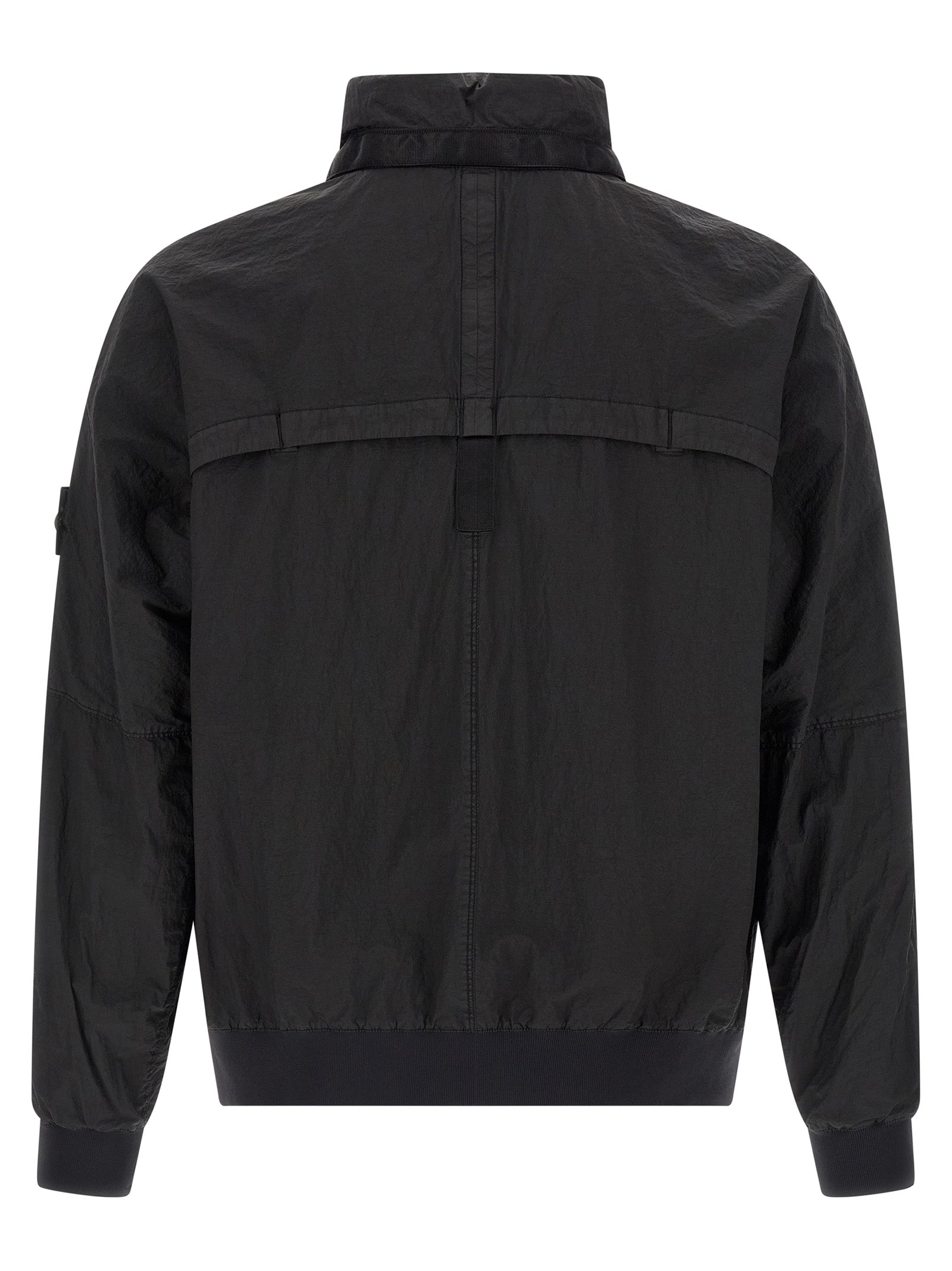 Stone Island Black Polyamide Bomber
