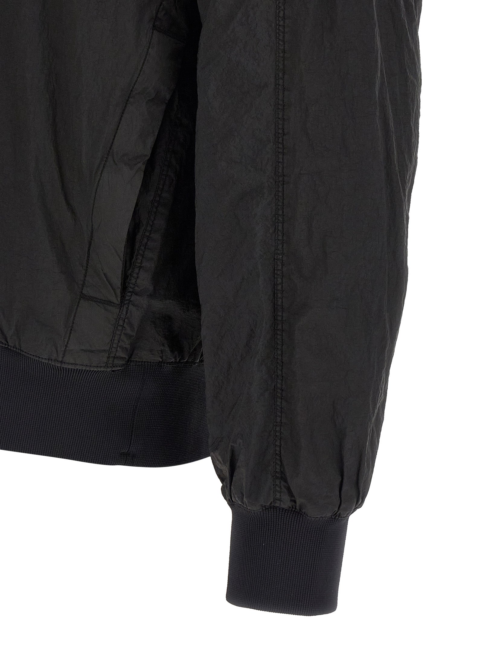 Stone Island Black Polyamide Bomber