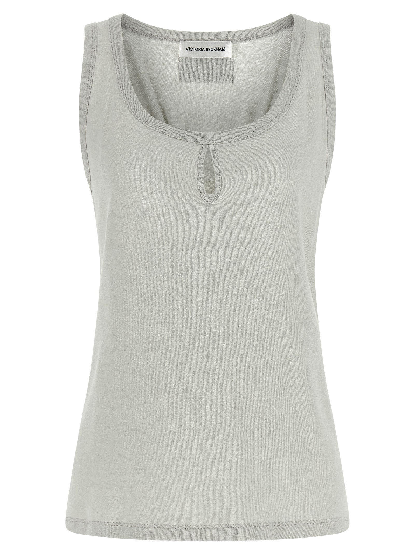 Victoria Beckham Gray Cotton Tank Tops