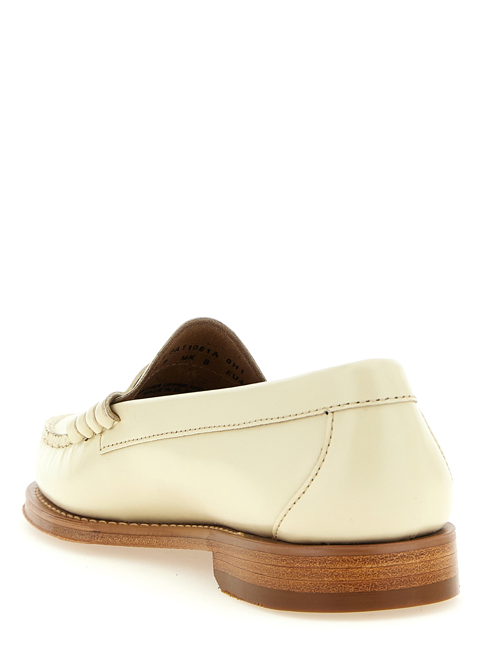 G.H. BASS Beige Cowhide Slip-On Loafers