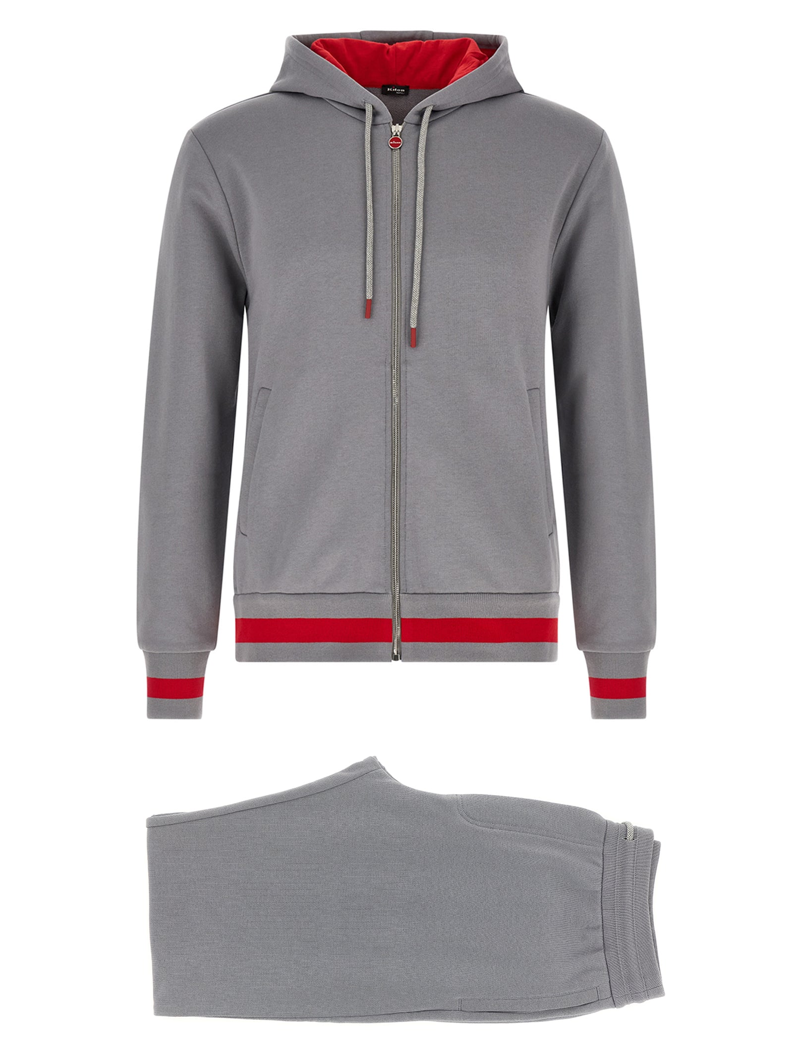 Kiton Gray Cotton Sweatsuit