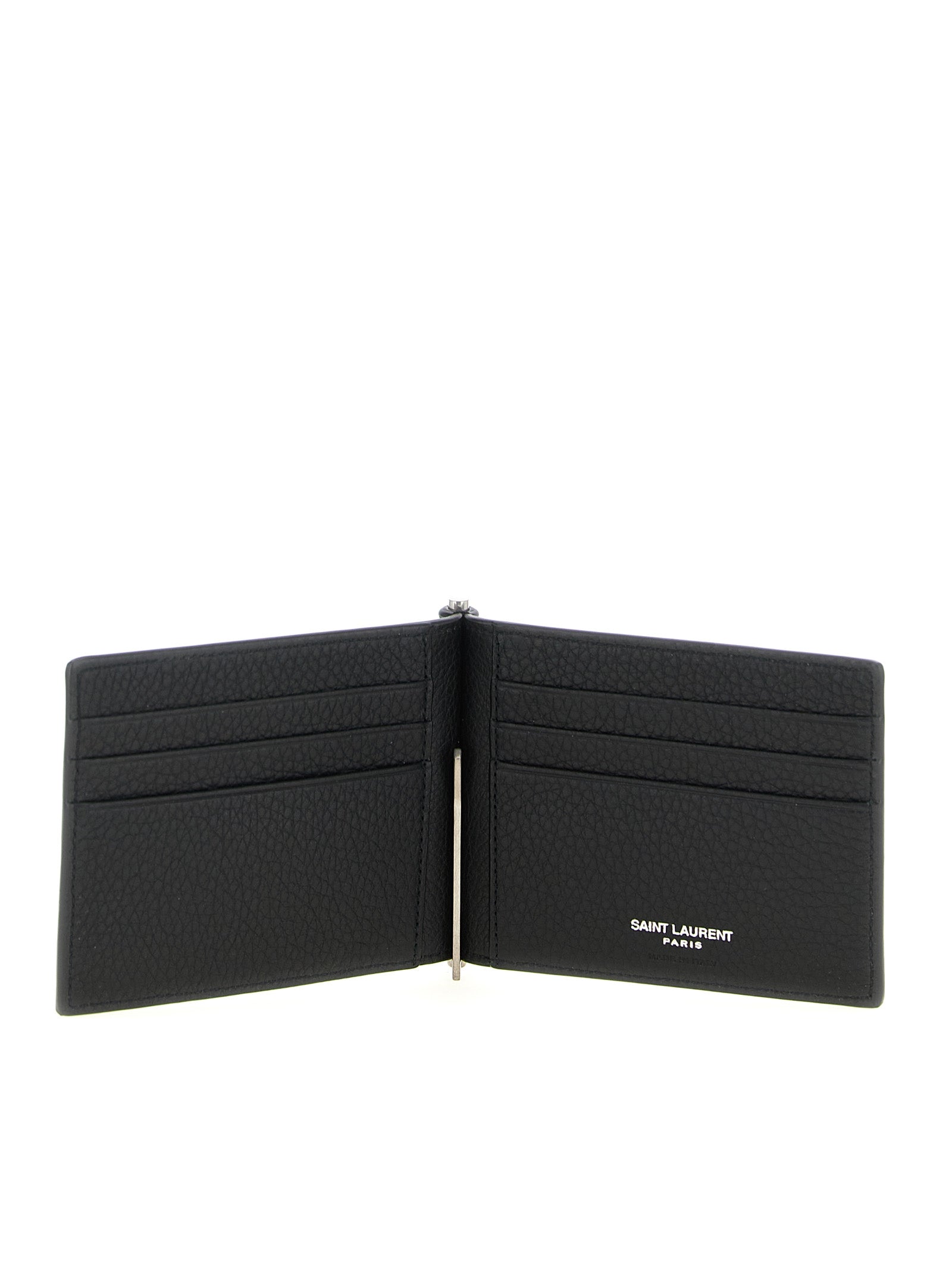 Saint Laurent Black Calfskin Money Clip