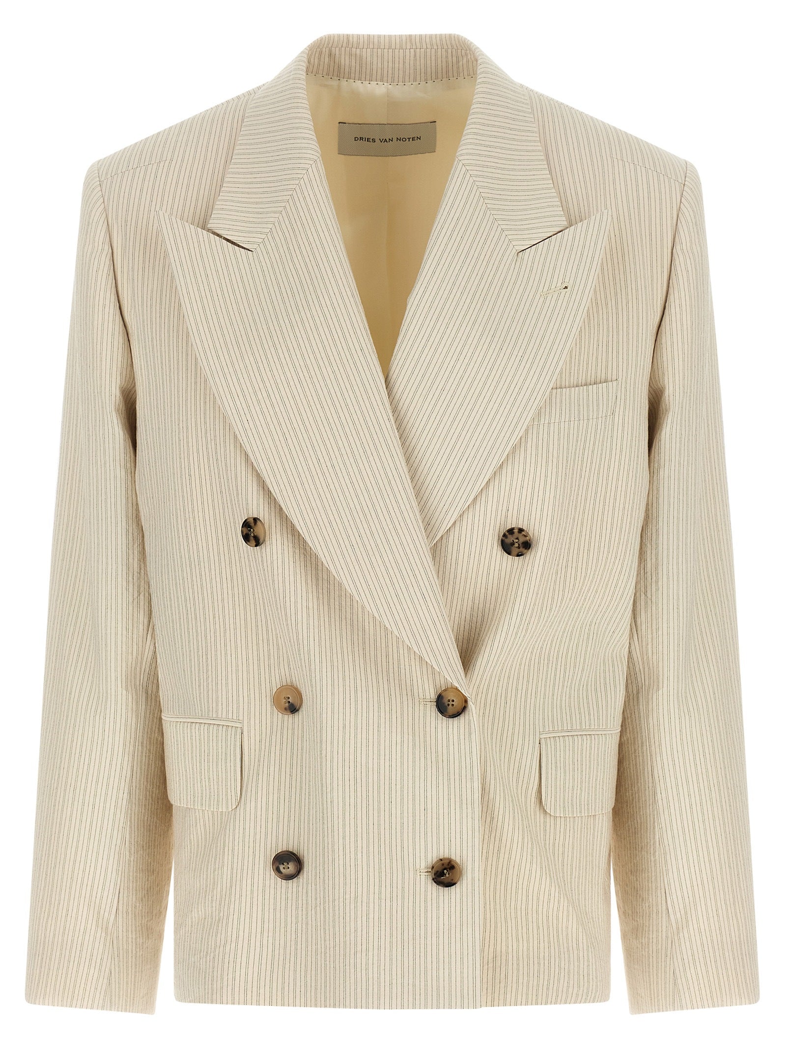 Dries Van Noten Beige Cotton Blazer