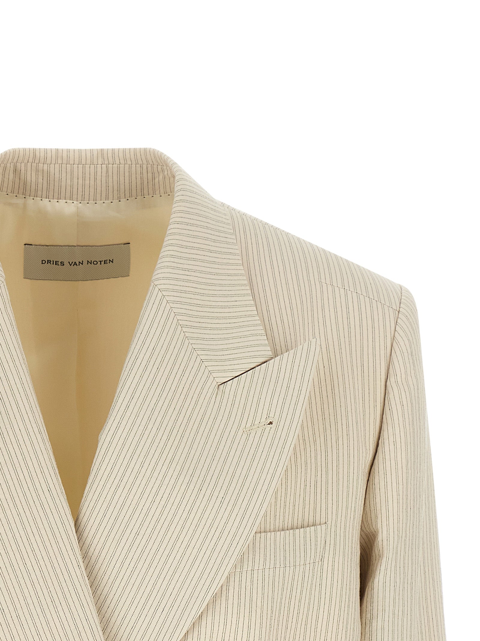 Dries Van Noten Beige Cotton Blazer