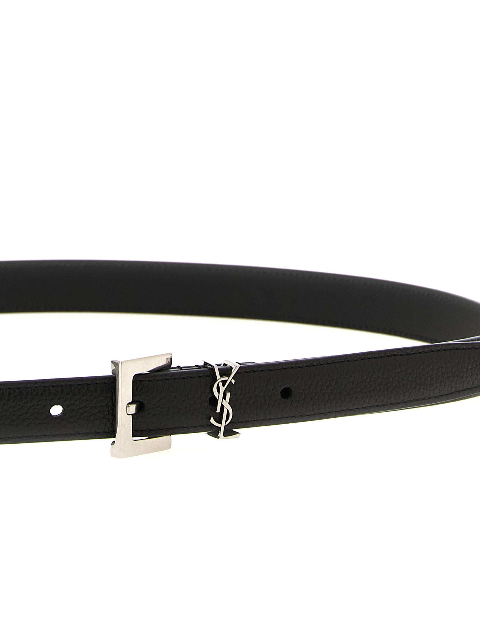 Saint Laurent Black Calfskin Regular Belt