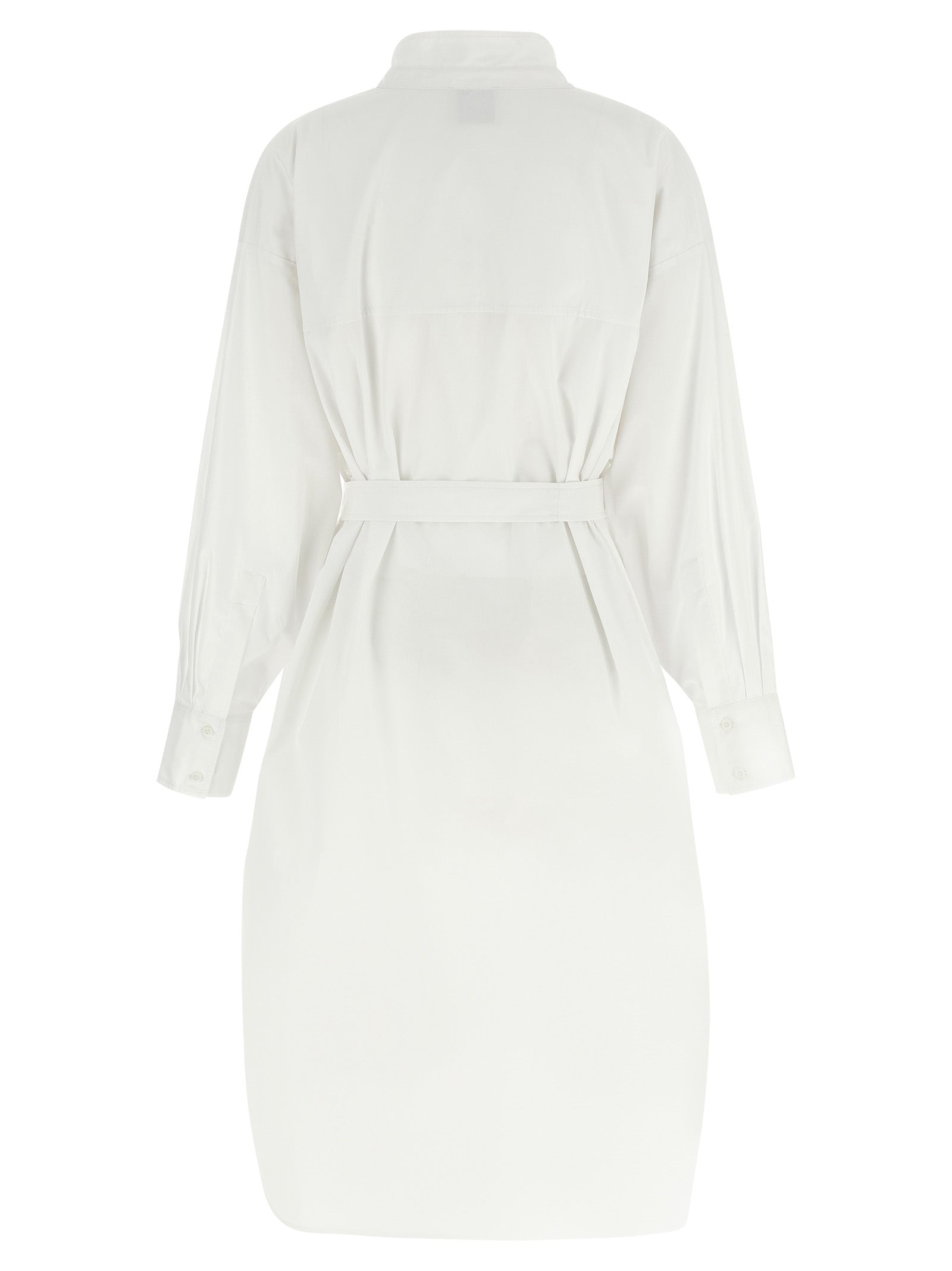 NUDE White Cotton Midi Dress