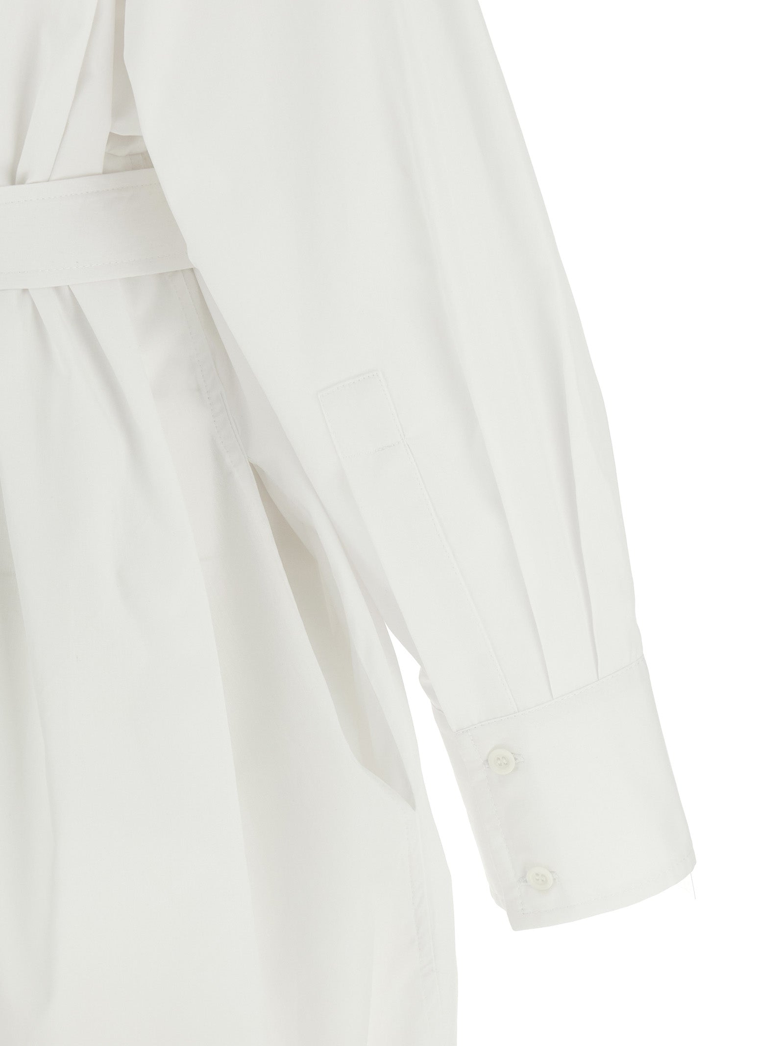 NUDE White Cotton Midi Dress