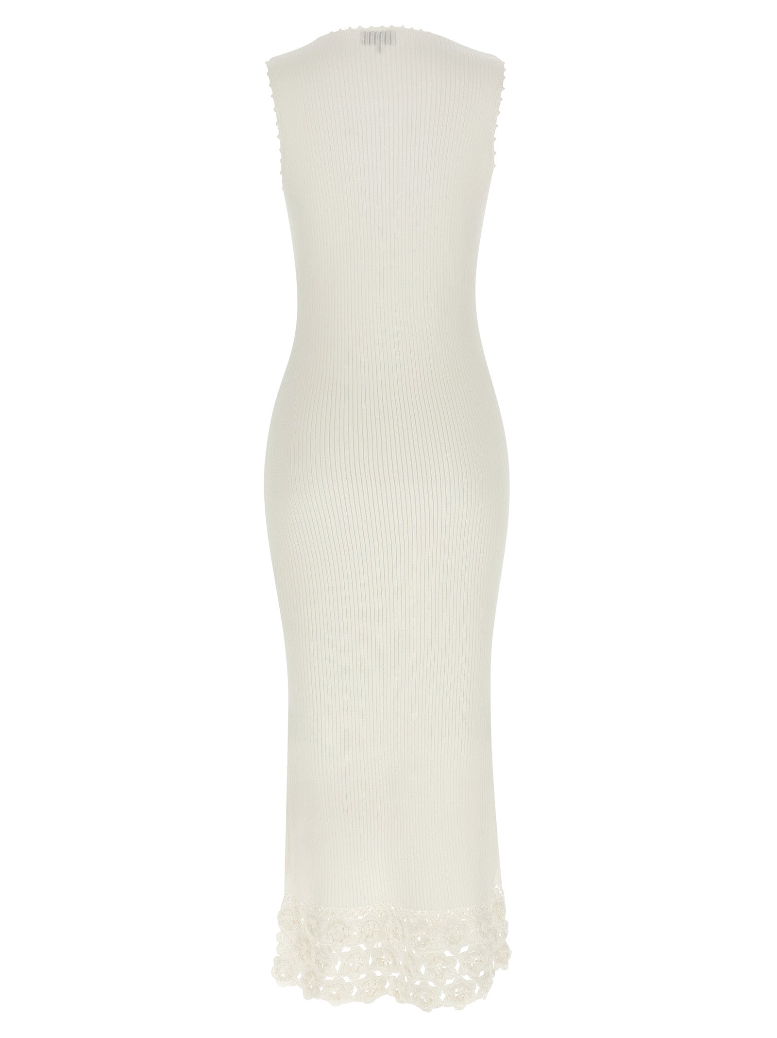 Ganni White Organic Cotton Long Dress