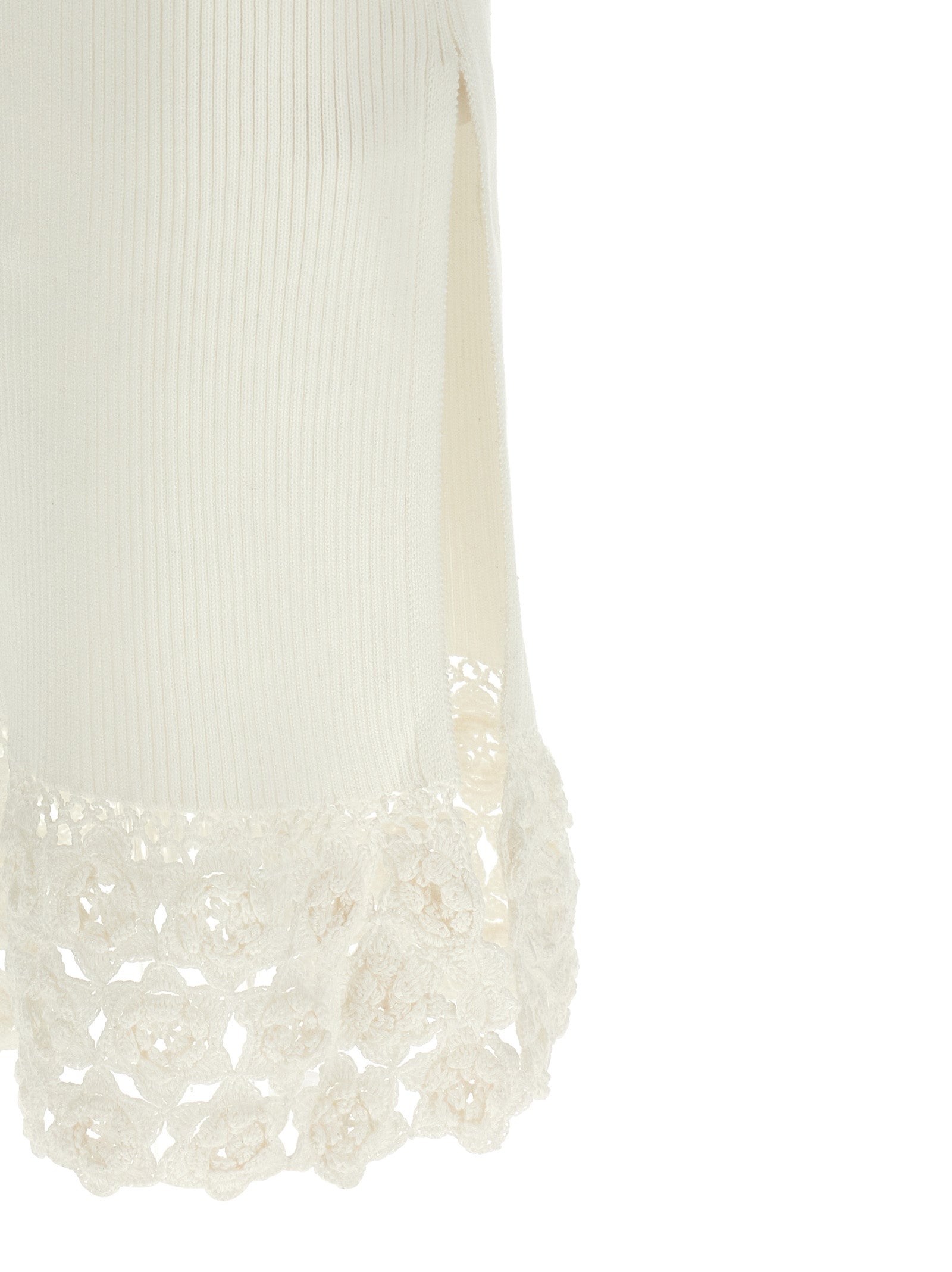 Ganni White Organic Cotton Long Dress
