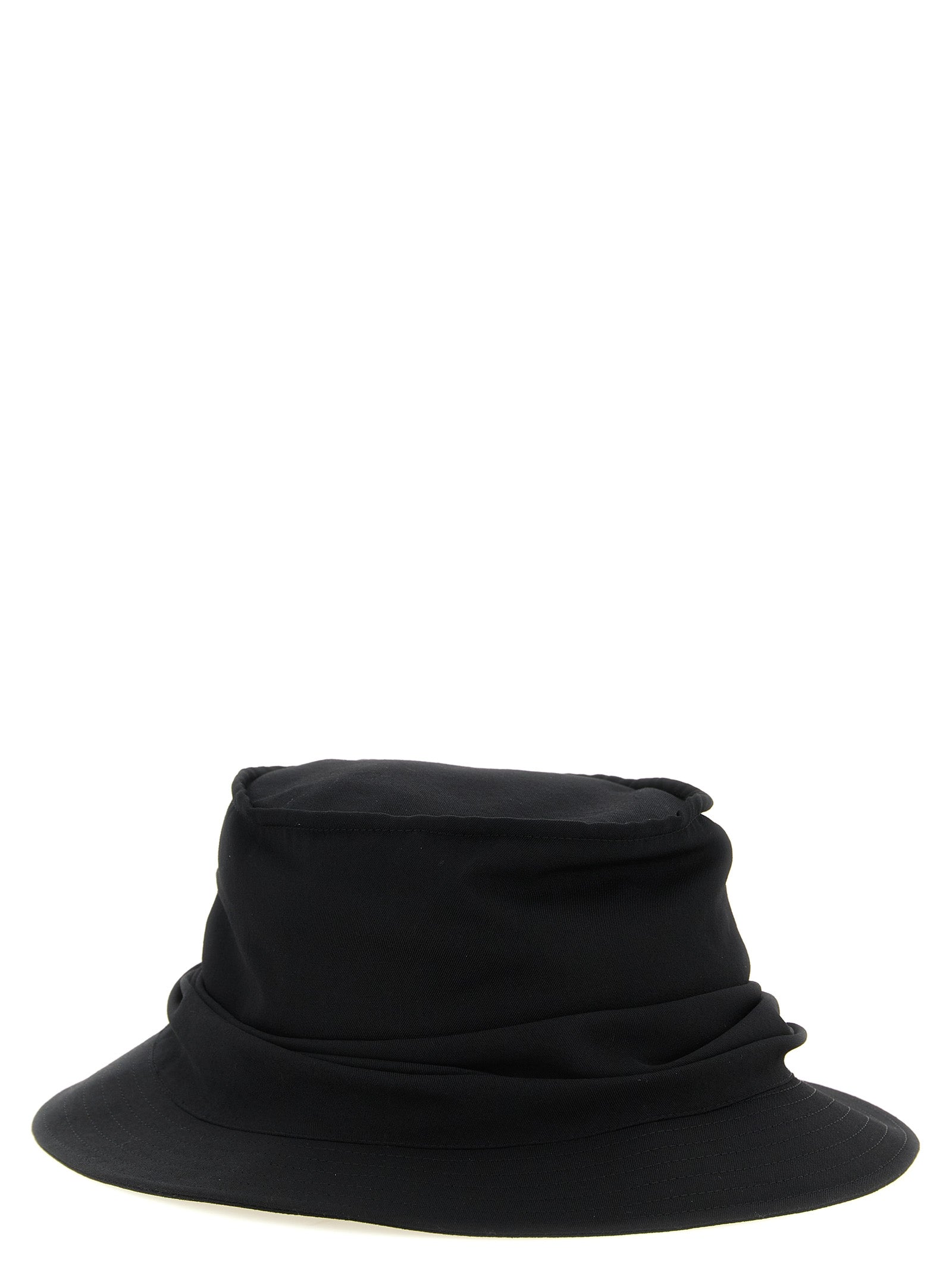 Yohji Yamamoto Black Wool Bucket Hat
