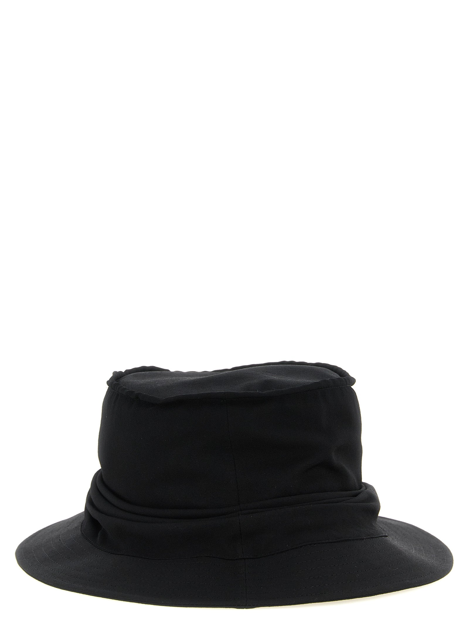 Yohji Yamamoto Black Wool Bucket Hat