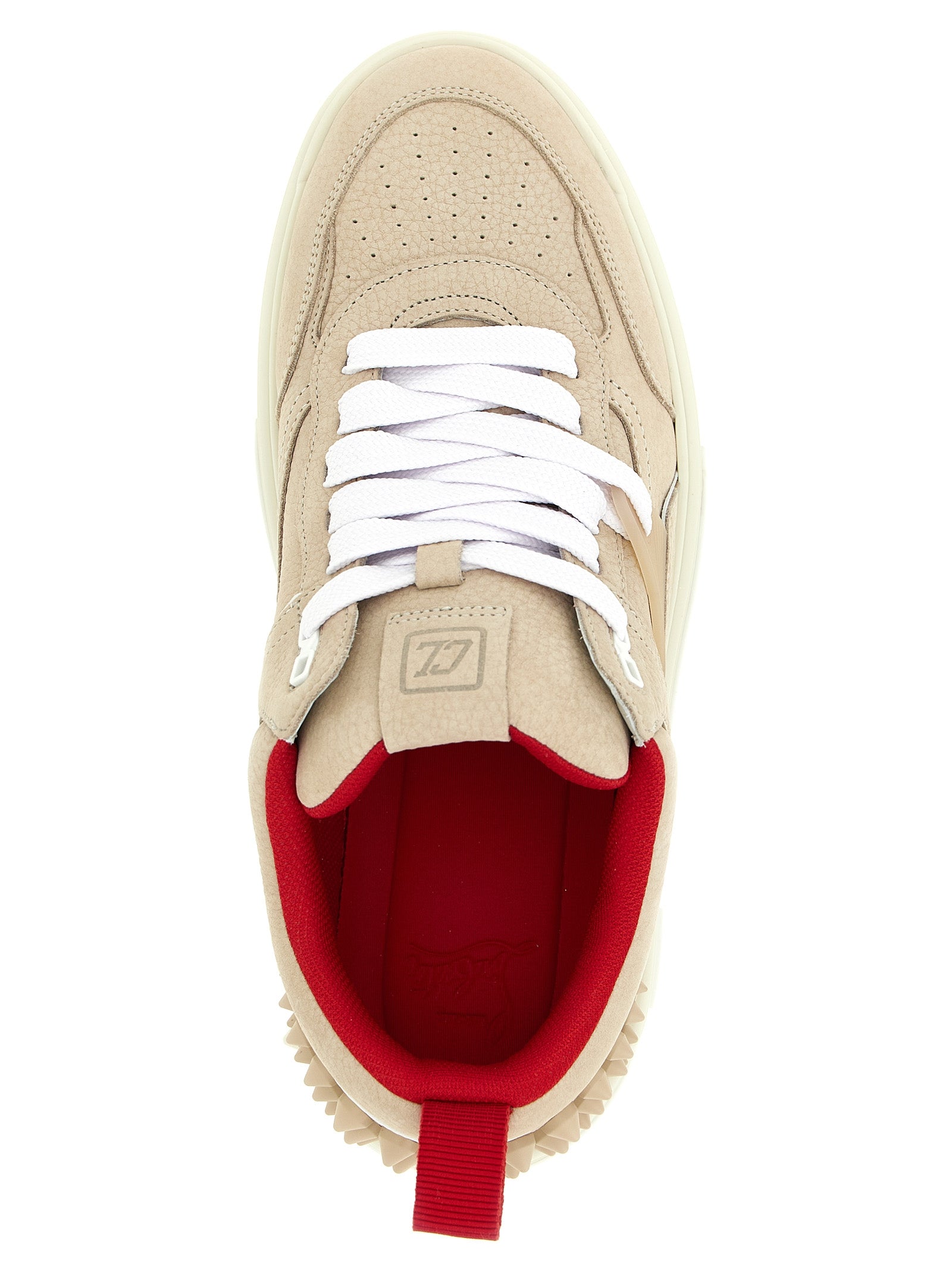 Christian Louboutin Beige Calfskin Athletic Sneakers