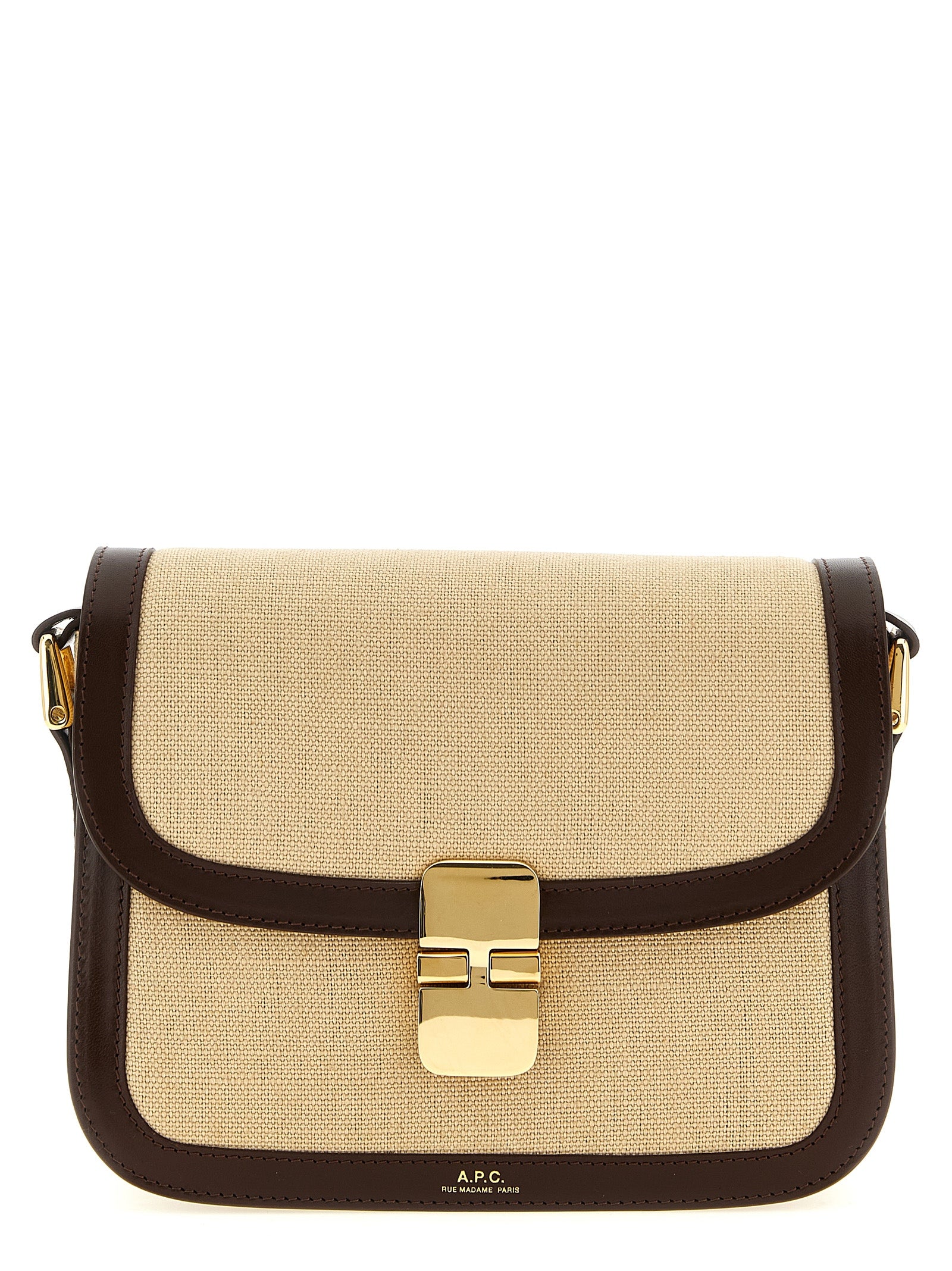 A.P.C. Beige Cotton Crossbody Bag