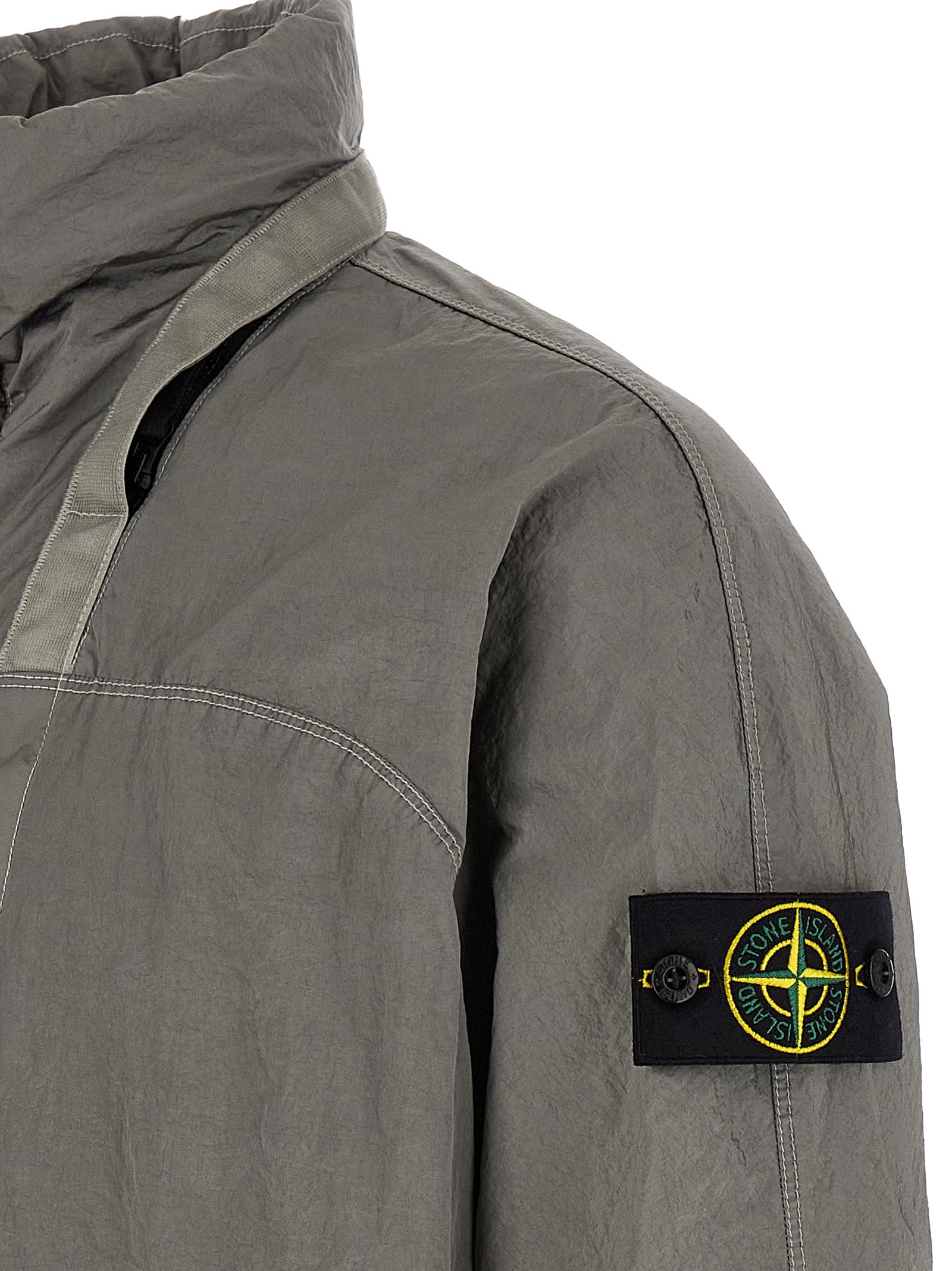 Stone Island Gray Polyamide Bomber