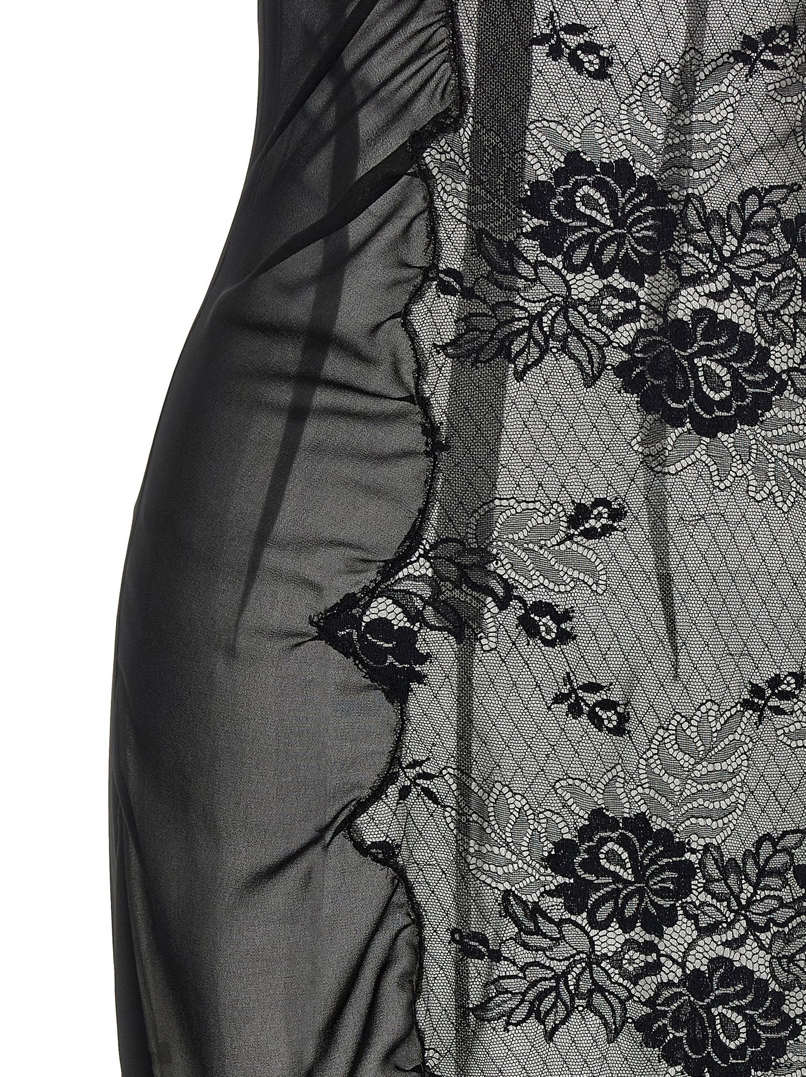 The Attico Black Cotton Midi Dress