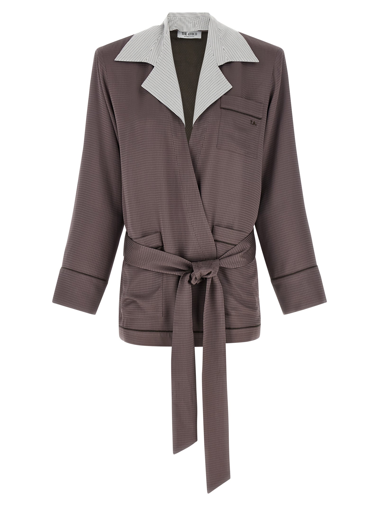 The Attico Purple Viscose Blazer