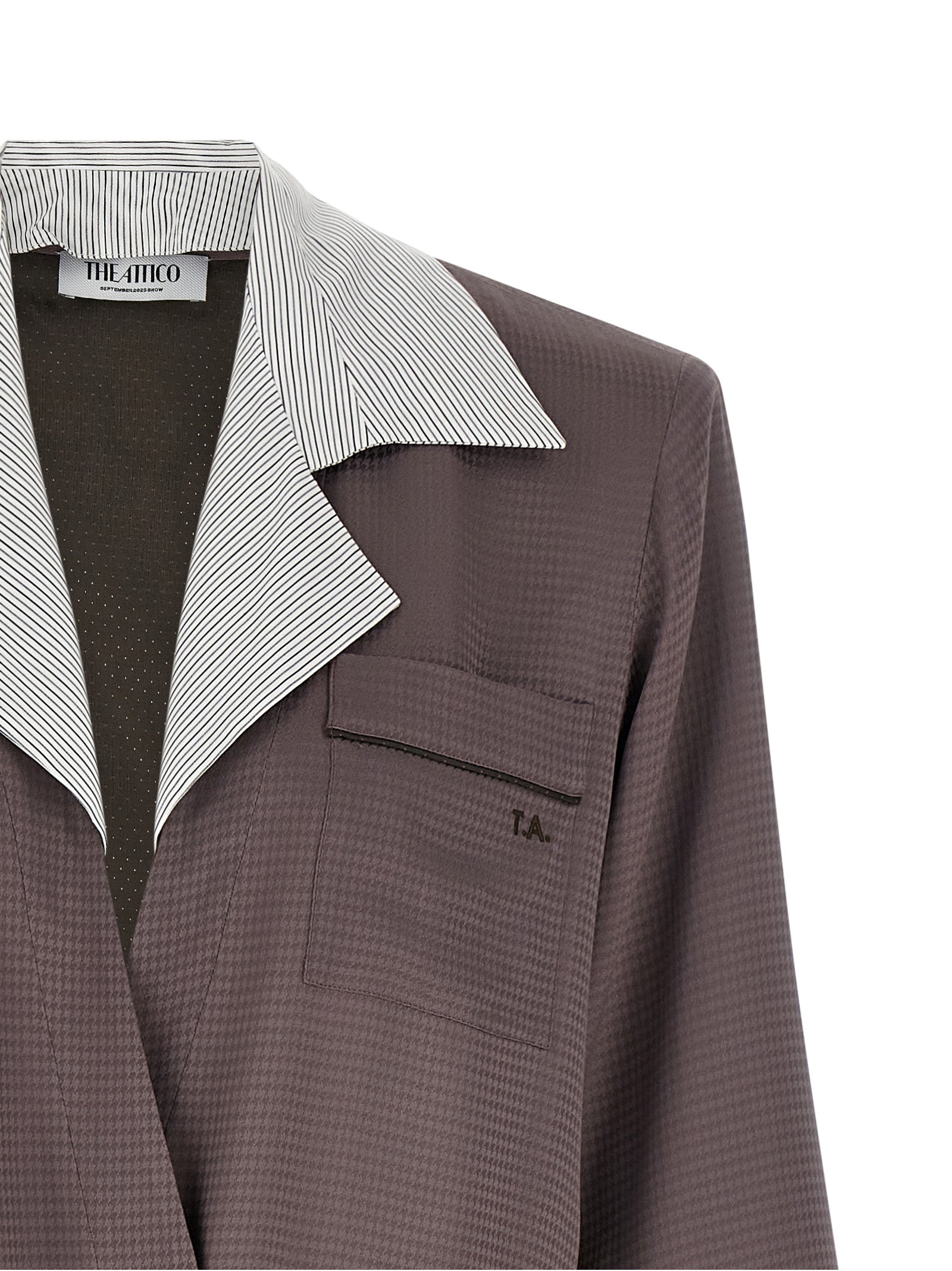 The Attico Purple Viscose Blazer