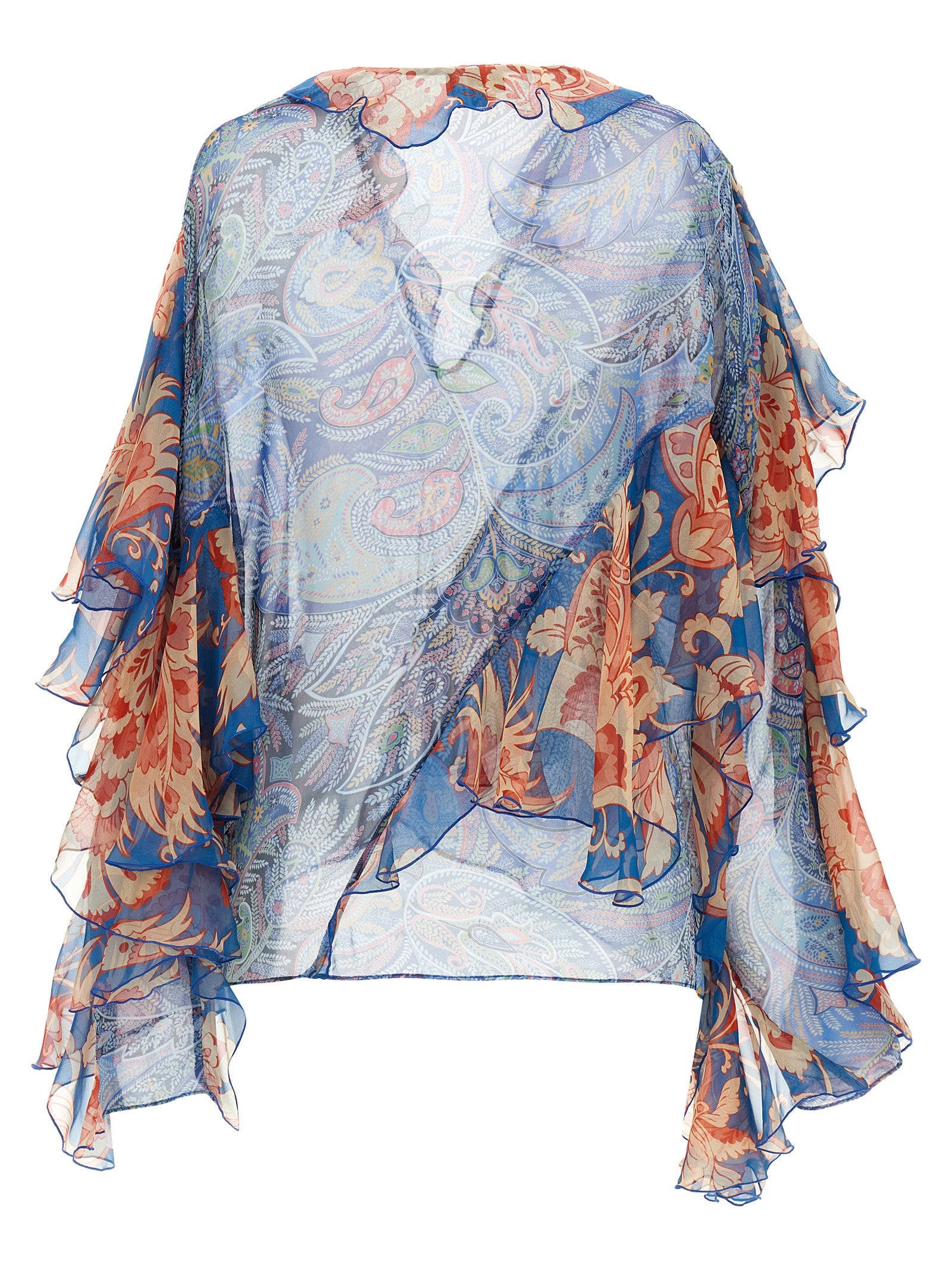 Etro Blue Silk Blouse