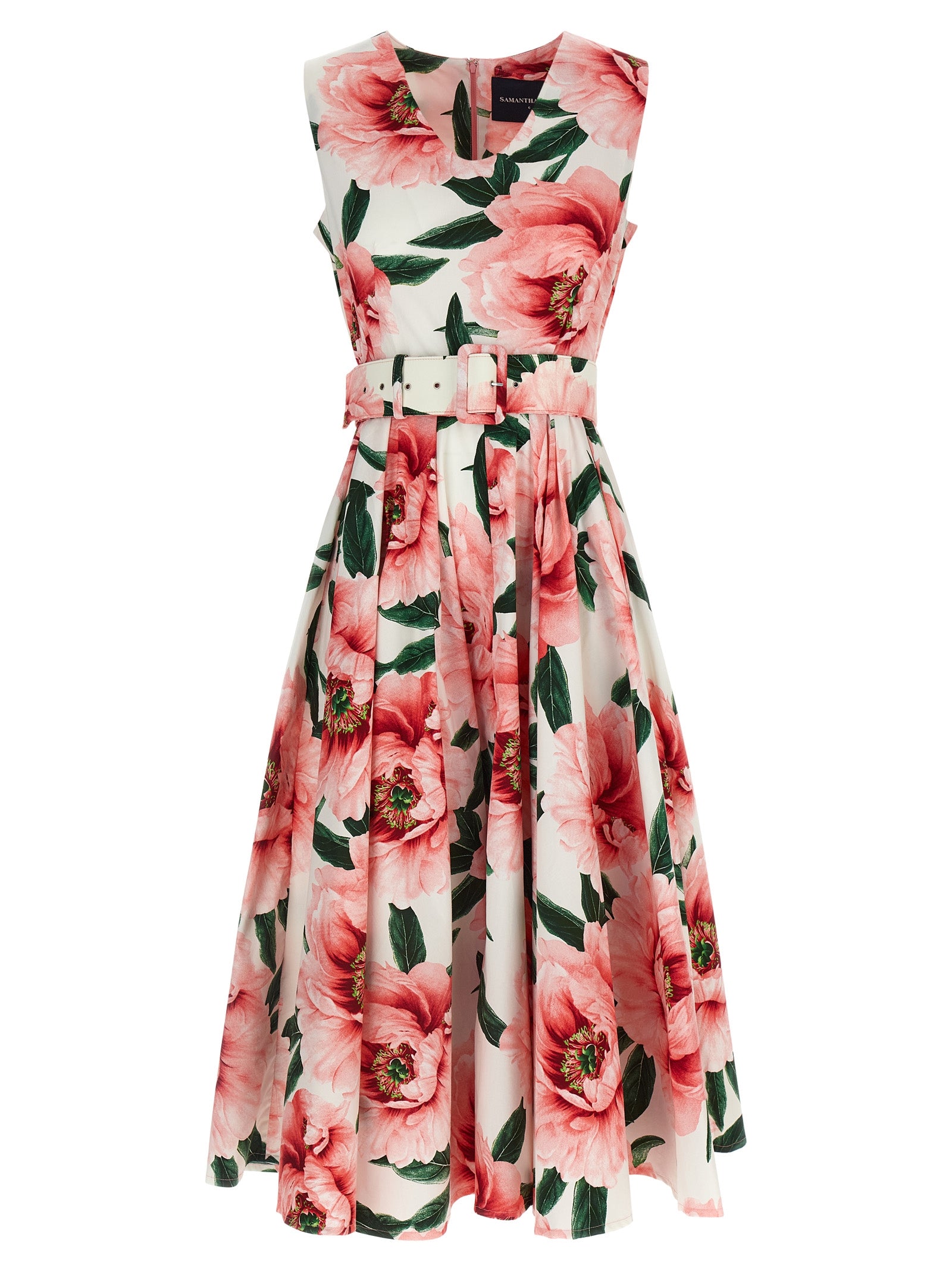 SAMANTHA SUNG Multicolor Cotton Midi Dress