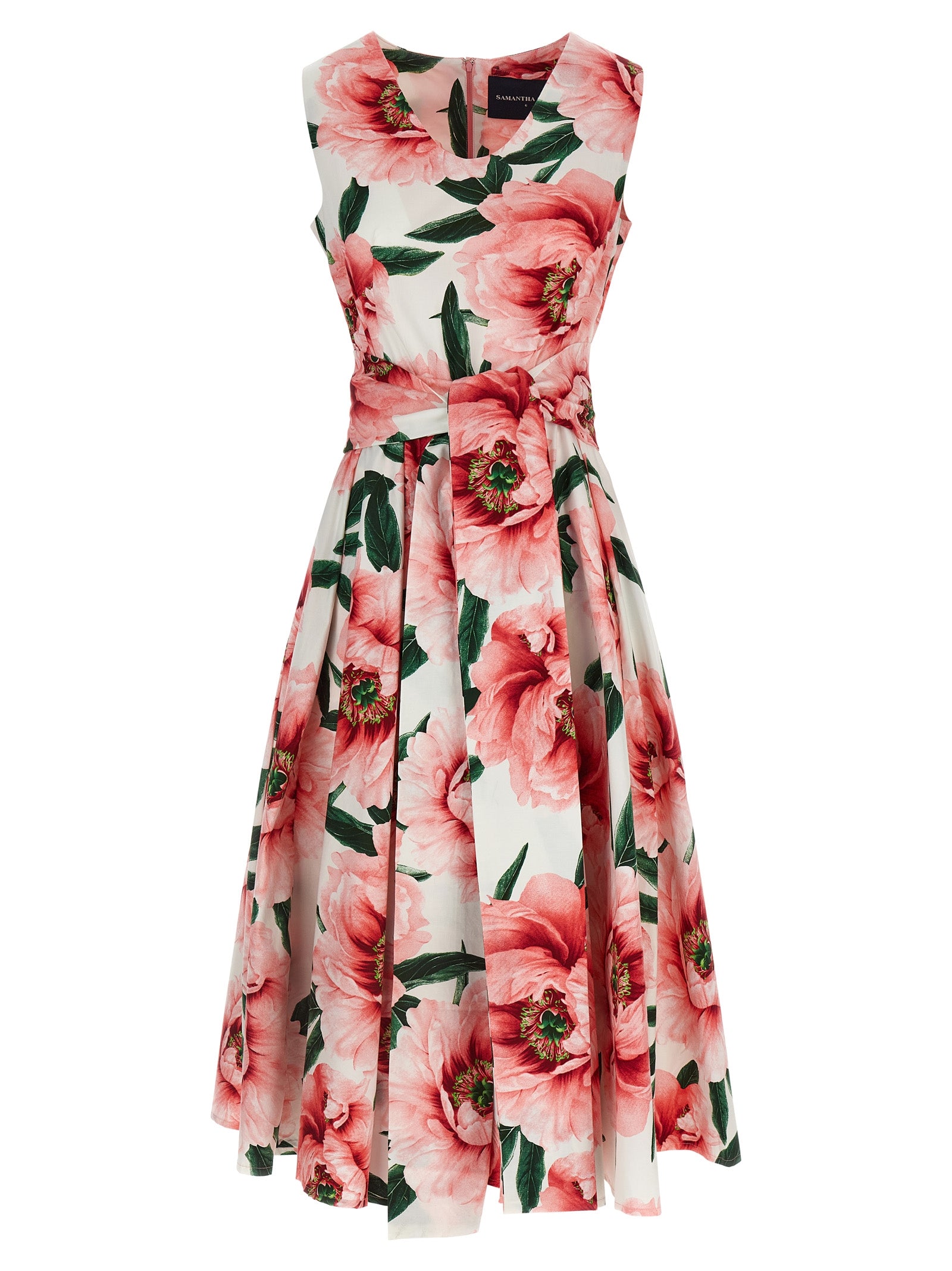 SAMANTHA SUNG Multicolor Cotton Midi Dress