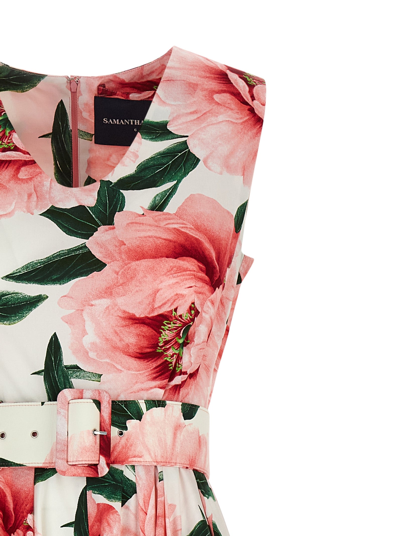 SAMANTHA SUNG Multicolor Cotton Midi Dress
