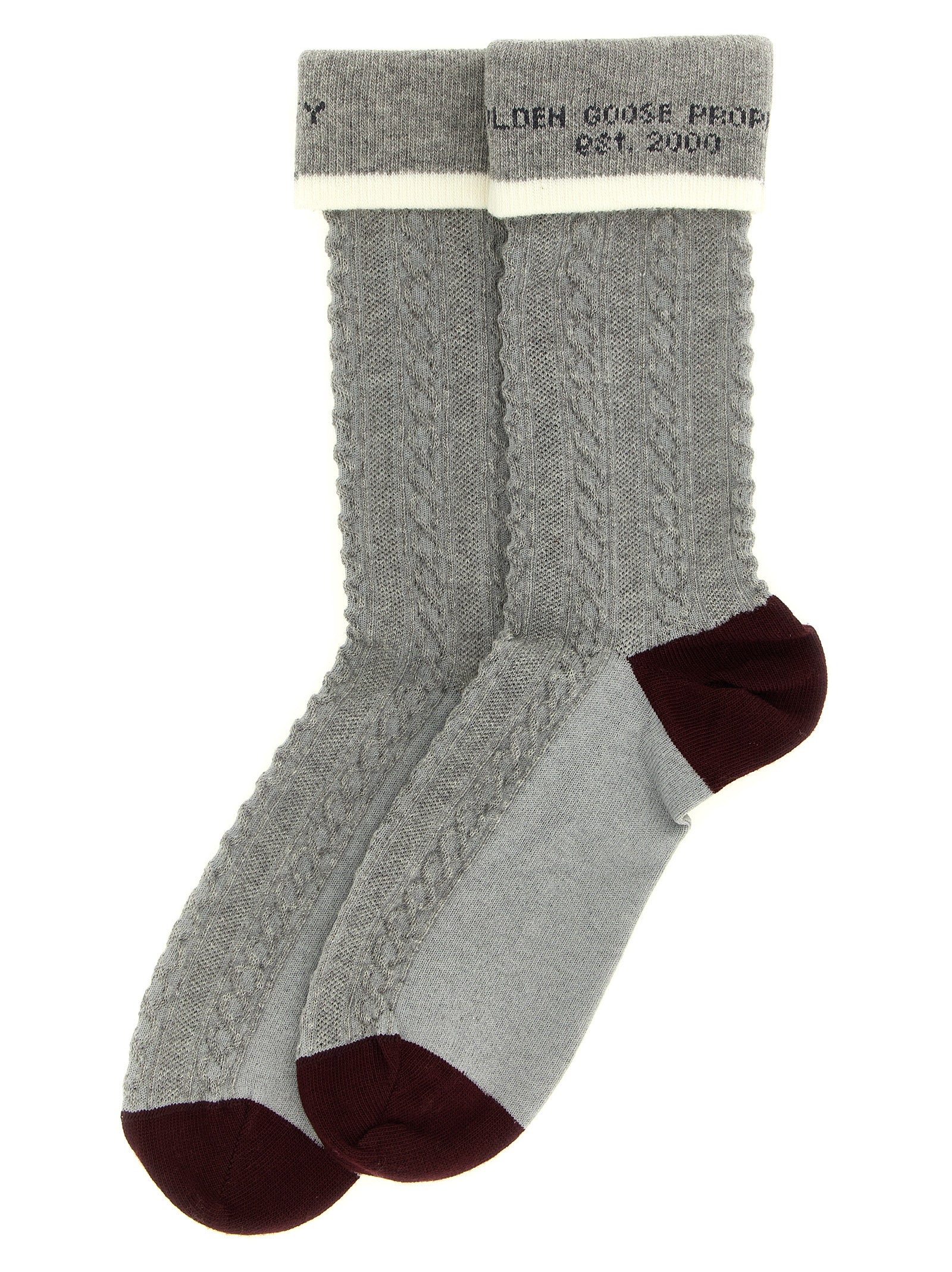 Golden Goose Gray Cotton Socks