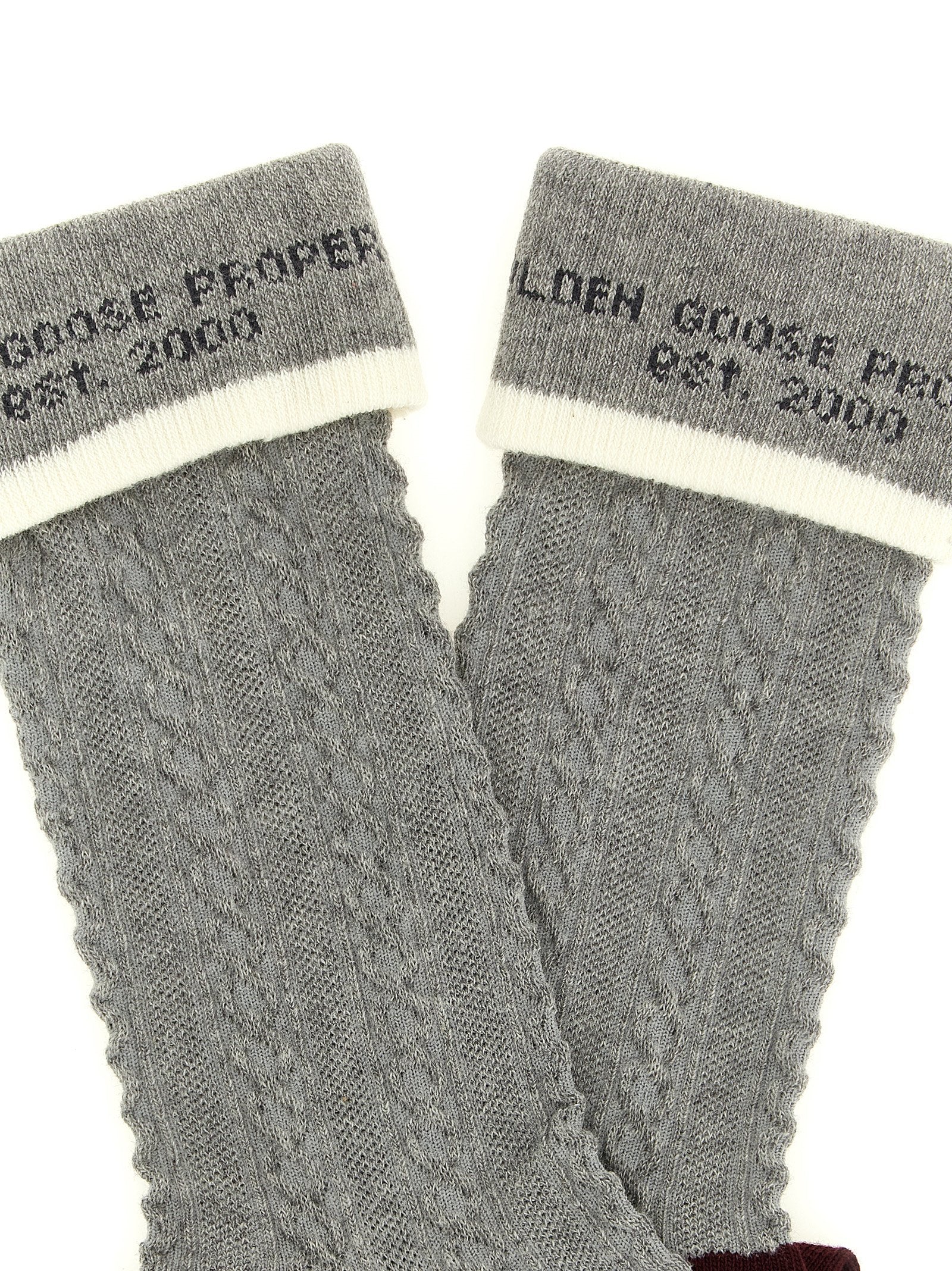 Golden Goose Gray Cotton Socks