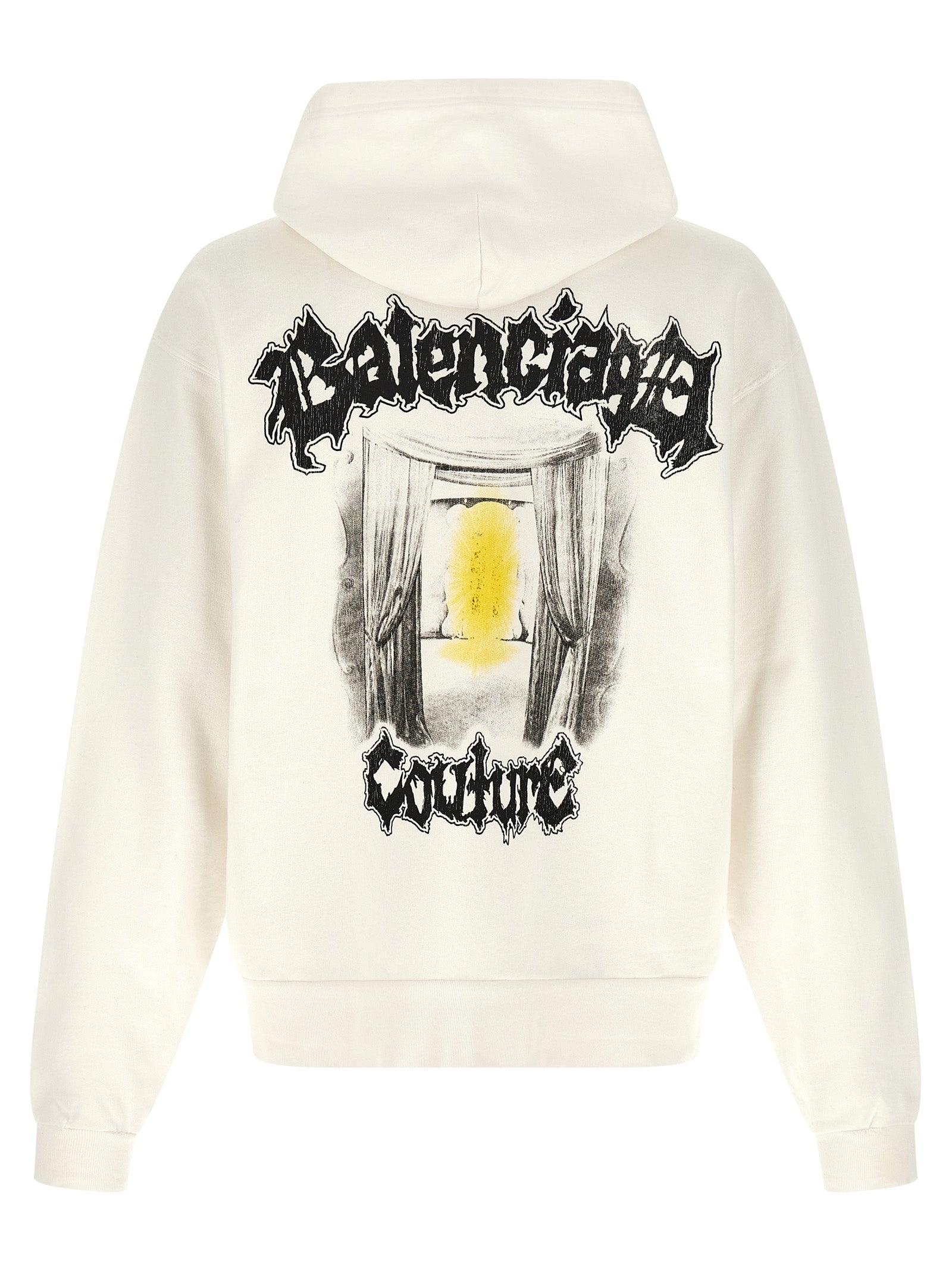Balenciaga White Cotton Sweatshirt
