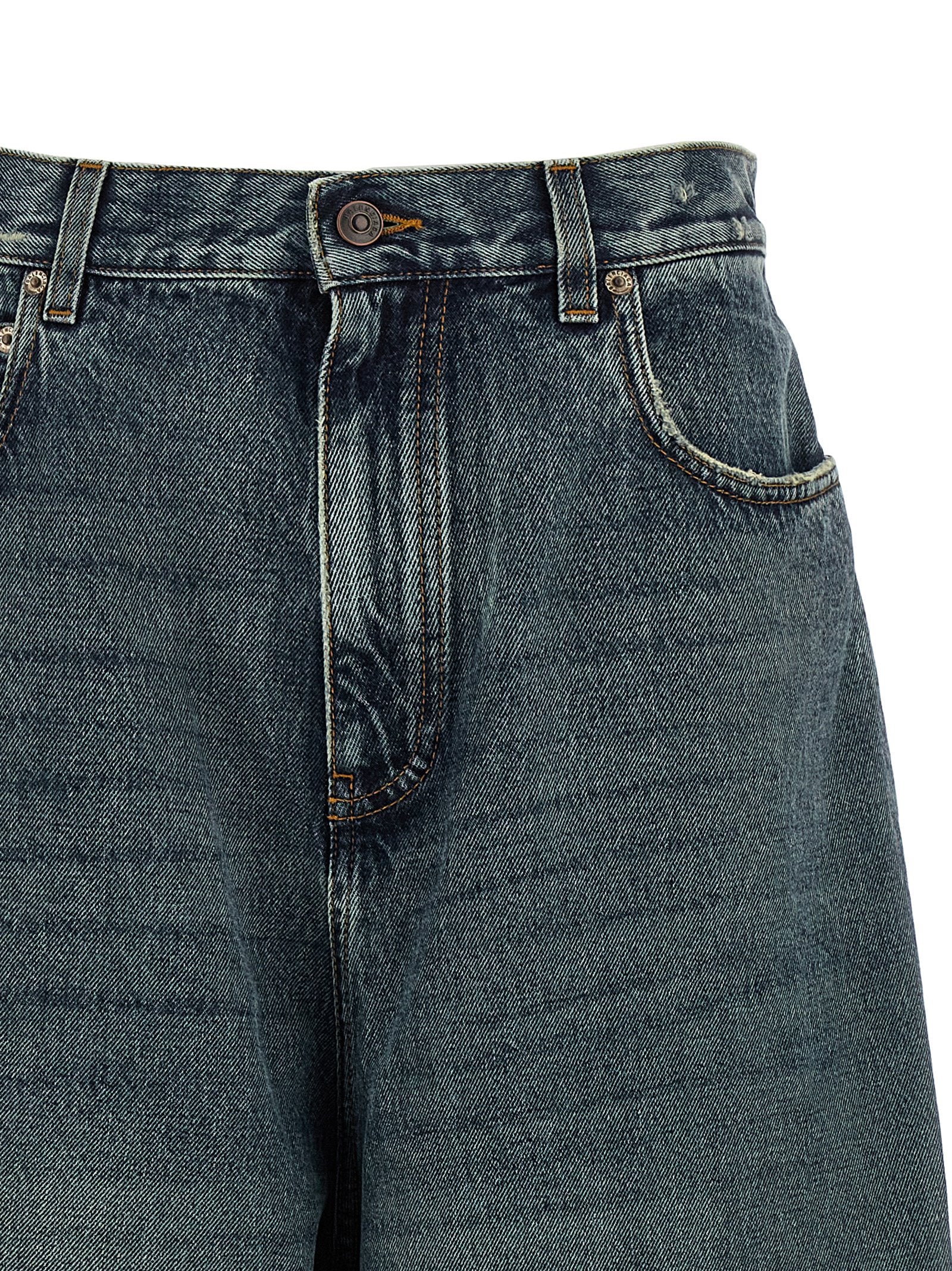 Balenciaga Blue Cotton Relaxed Fit Jeans