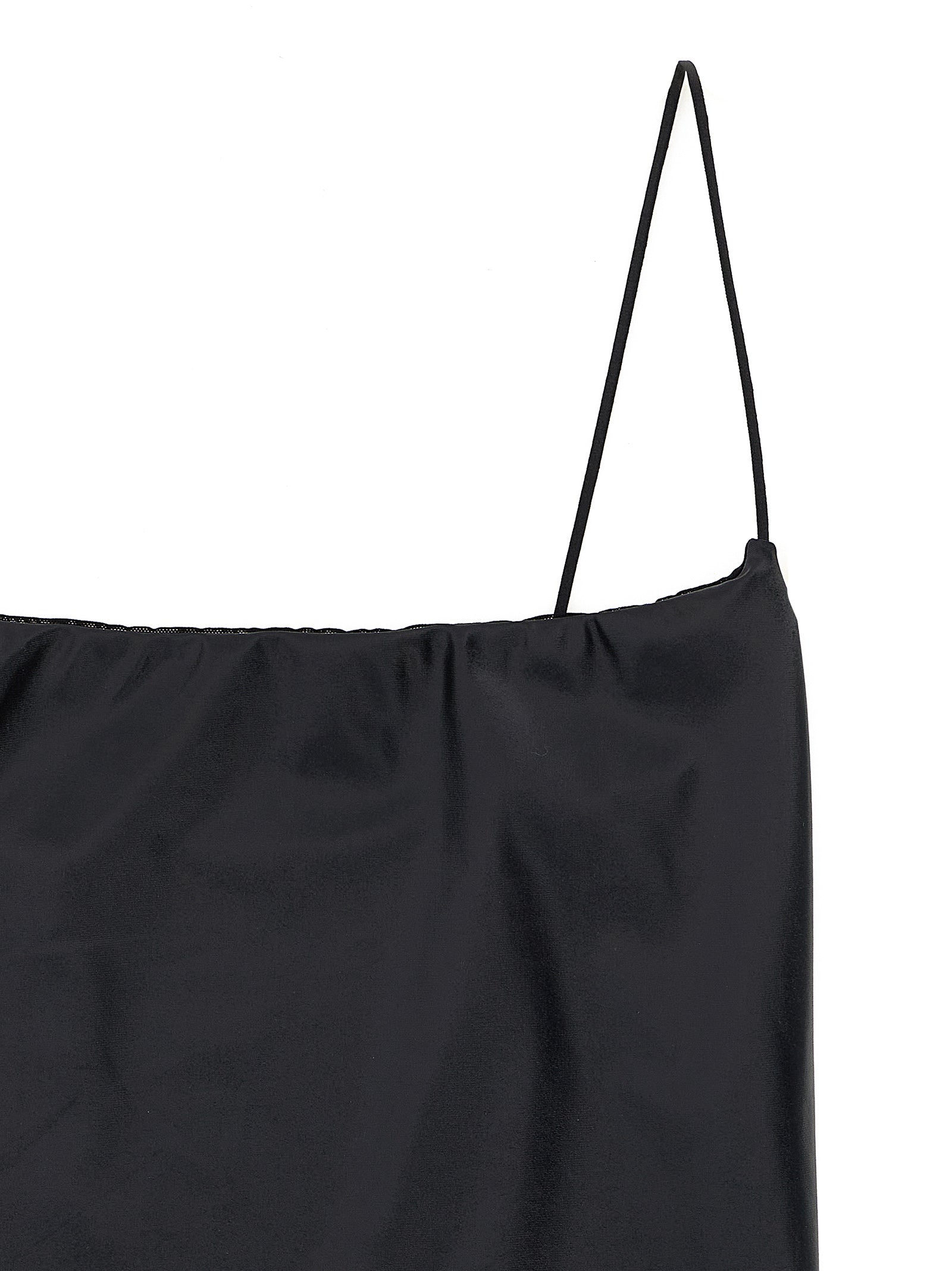 ALLIS Black Polyester One-Piece Swimsuit