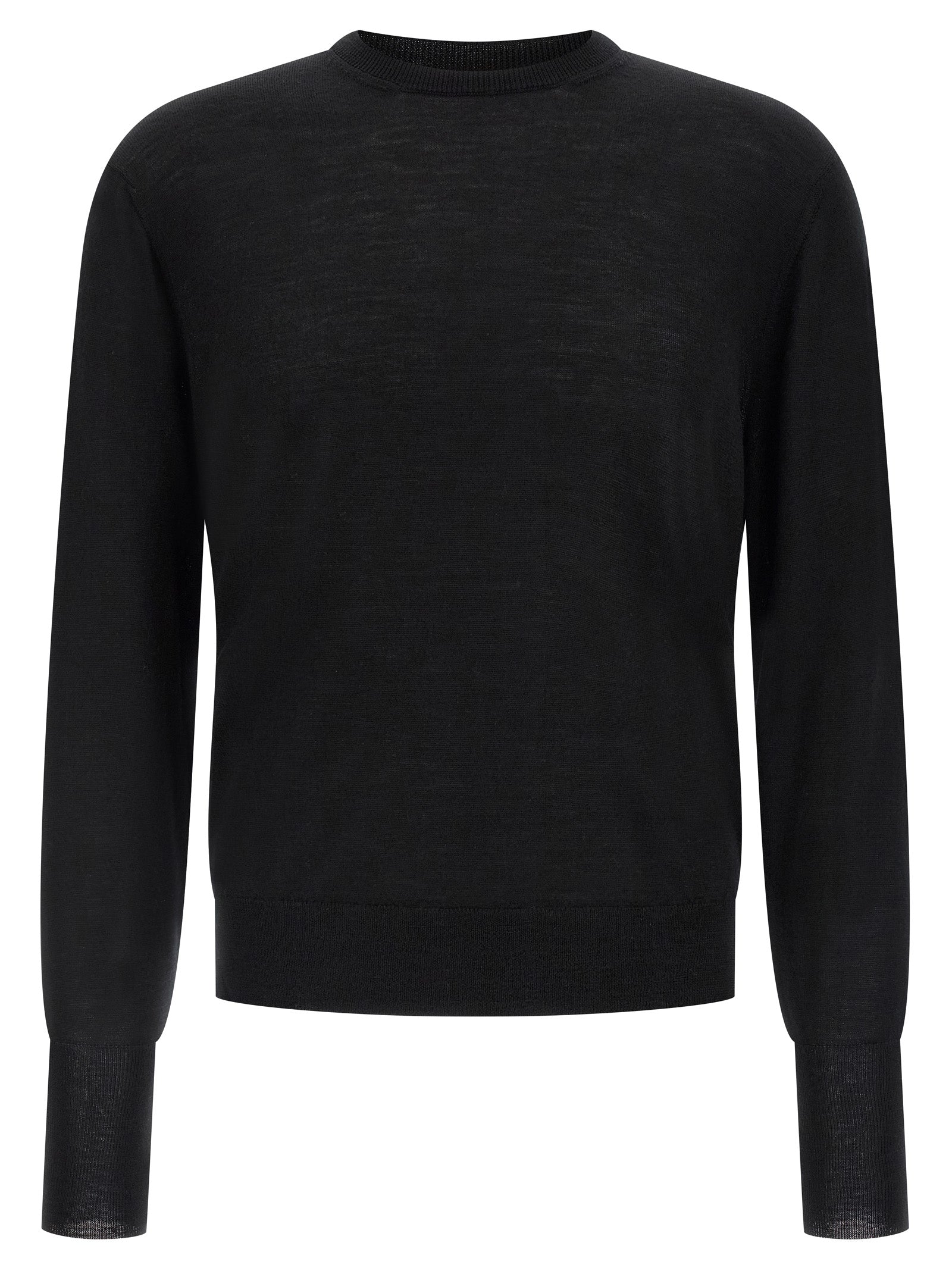 MA'RY'YA Black Virgin Wool Cardigan