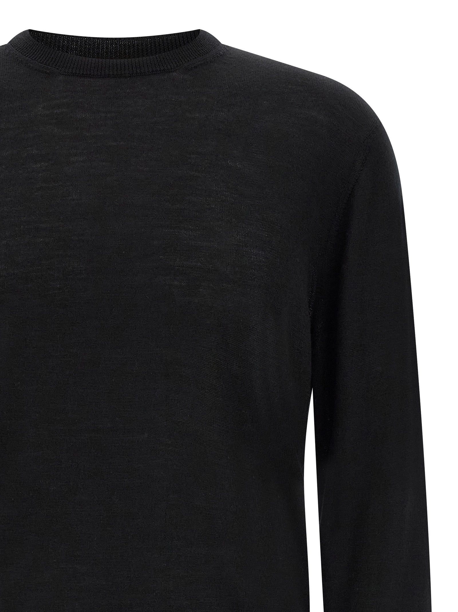 MA'RY'YA Black Virgin Wool Cardigan