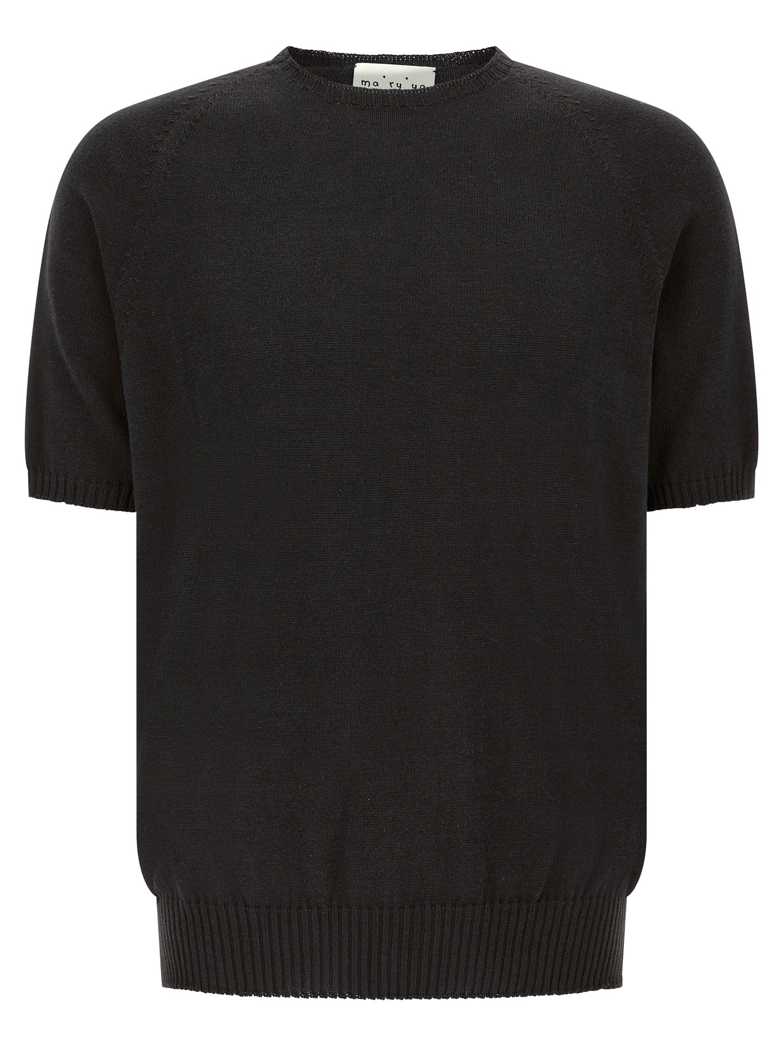 MA'RY'YA Black Cotton Cardigan