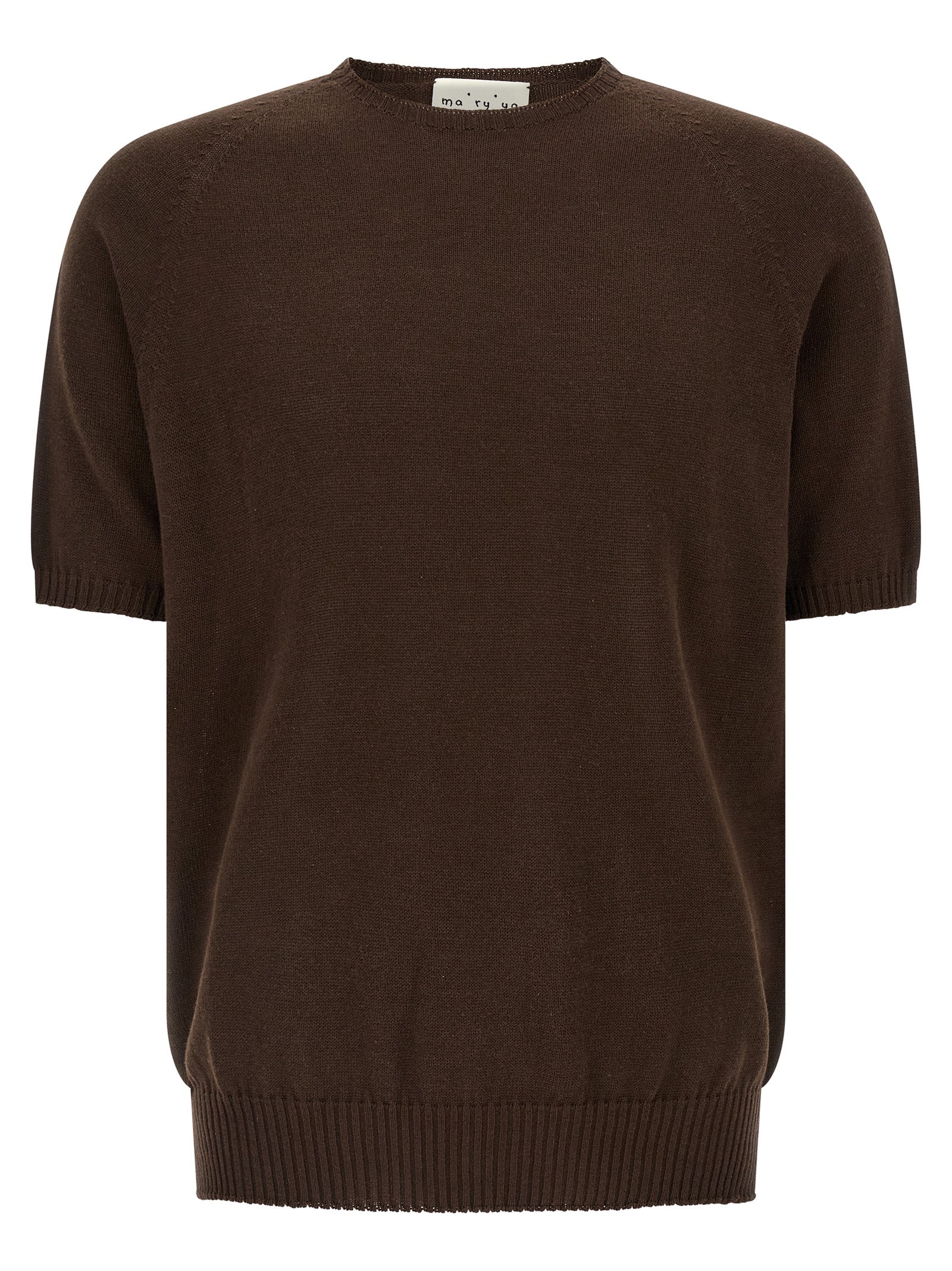 MA'RY'YA Brown Cotton Cardigan